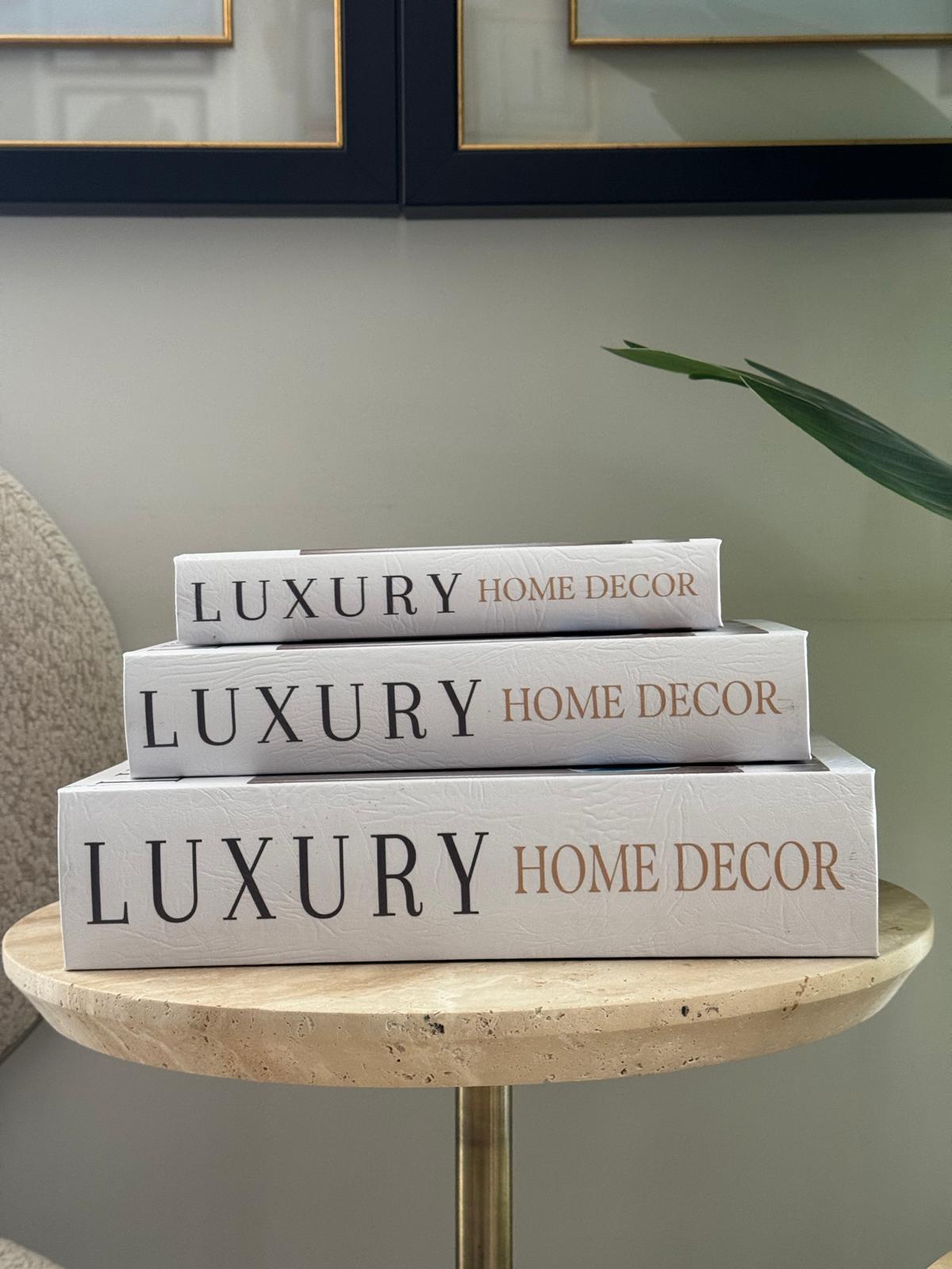 Kitap Kutu Luxury İçi Ahşap Dışı Deri 3lü