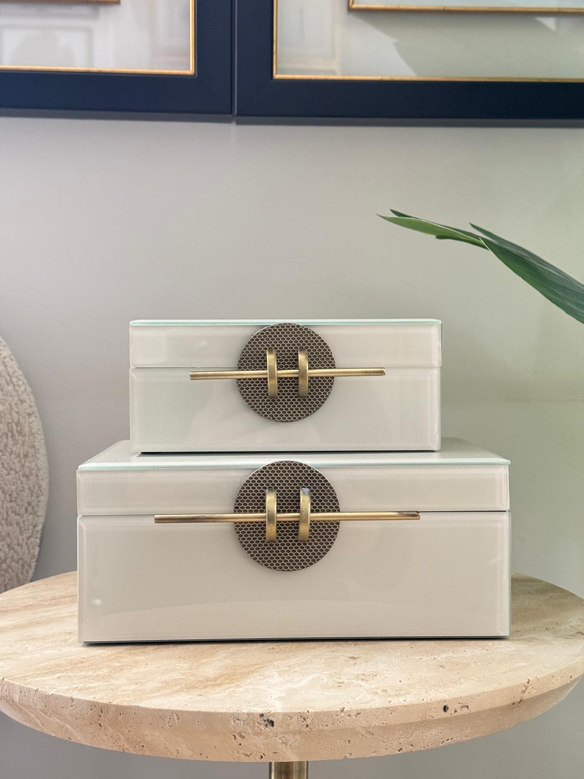 Cam Kutu Krem Eskitme Çubuk Detaylı 2li 