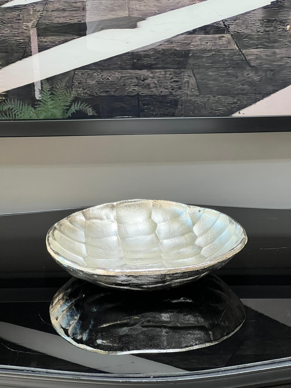29 cm Yuvarlak Döküm Tabak Gümüş Rengi