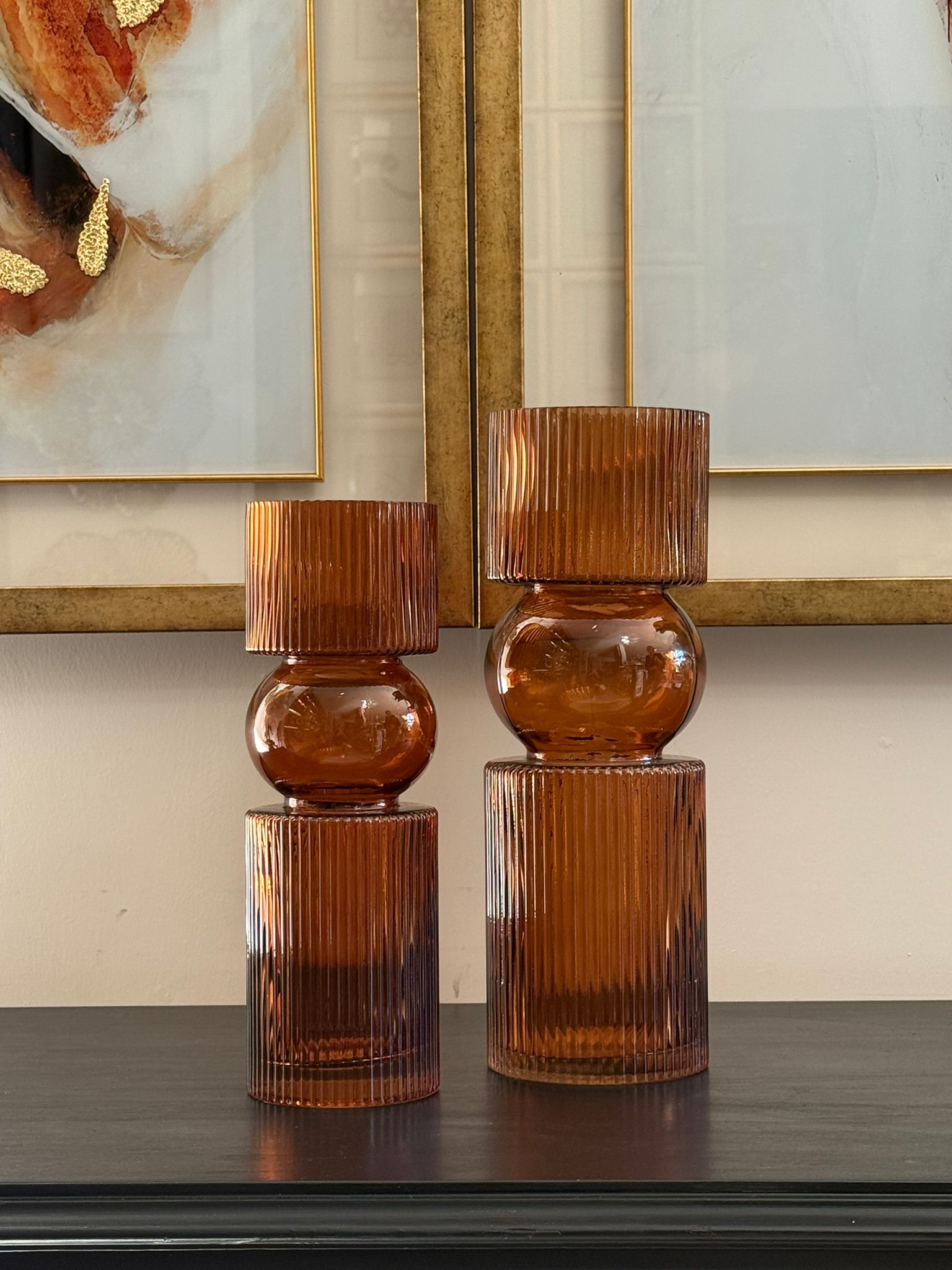 Amber Rengi Cam Vazo 2li