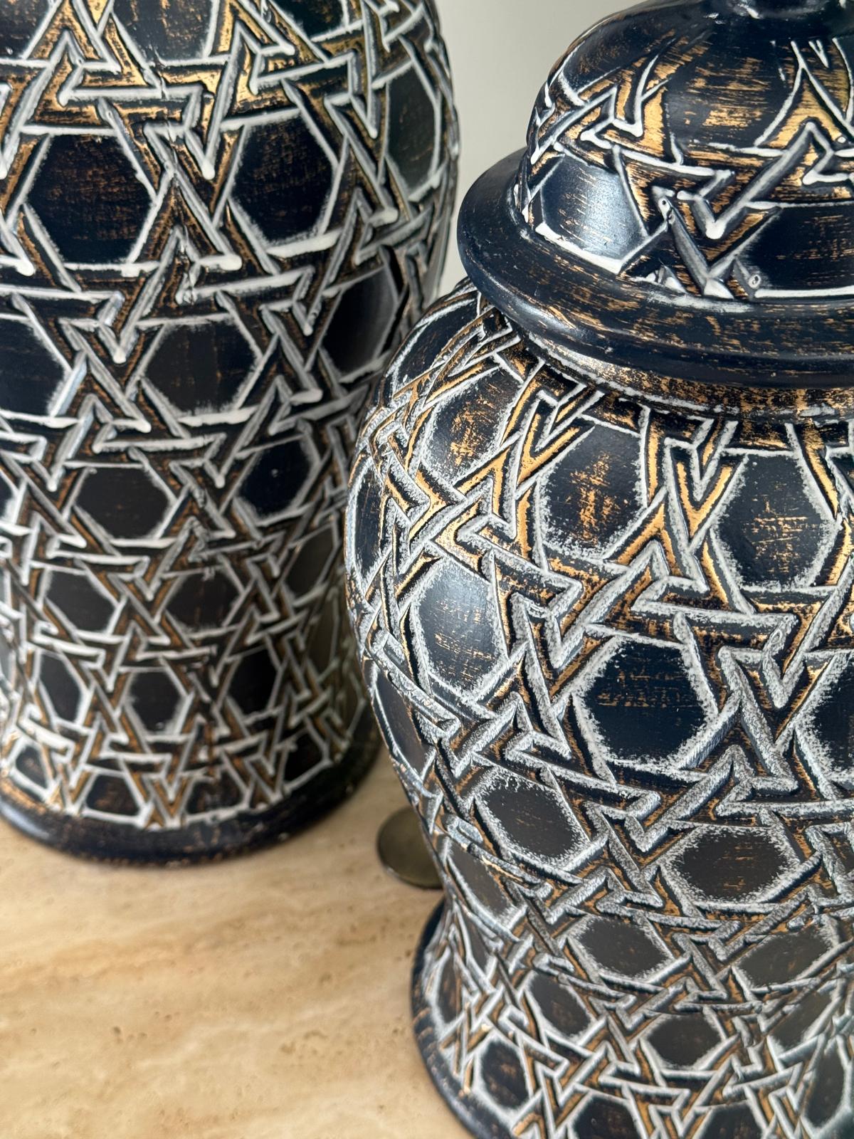 Eskitme Desenli Küp 2li 