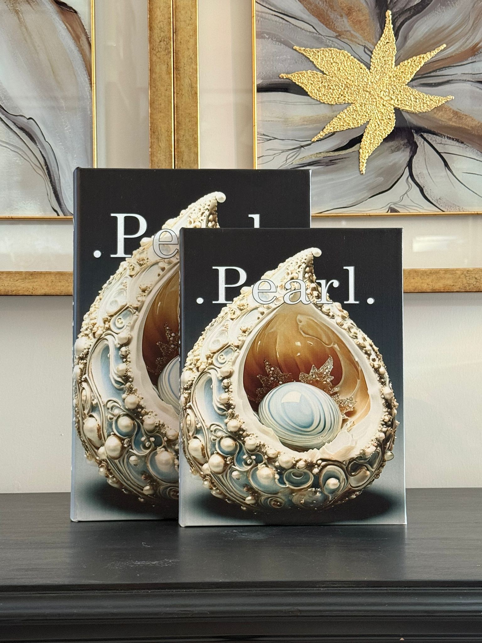 Kitap Kutu Deri Kaplı Pearl 2li