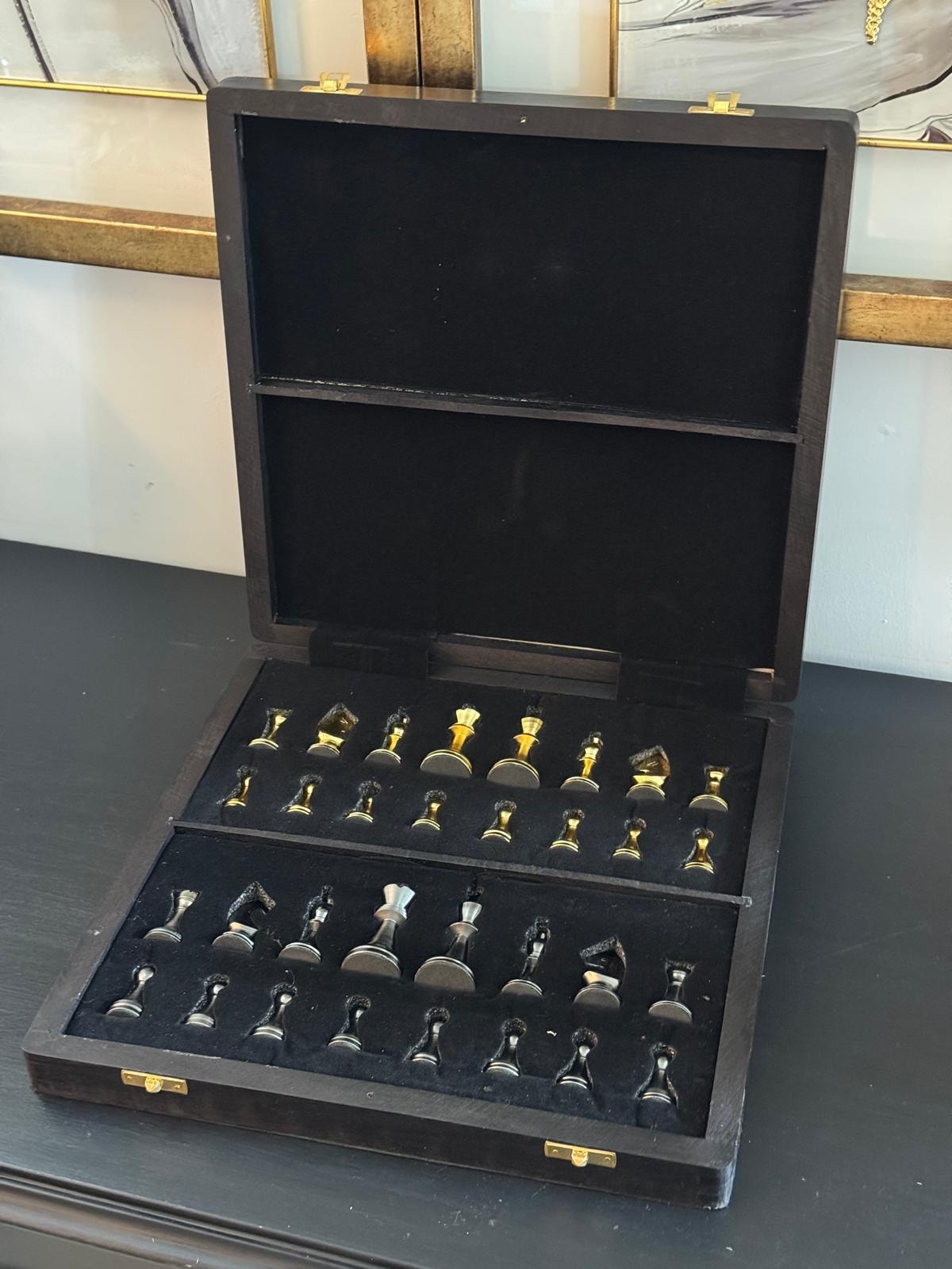 Satranç Takımı Gold Siyah