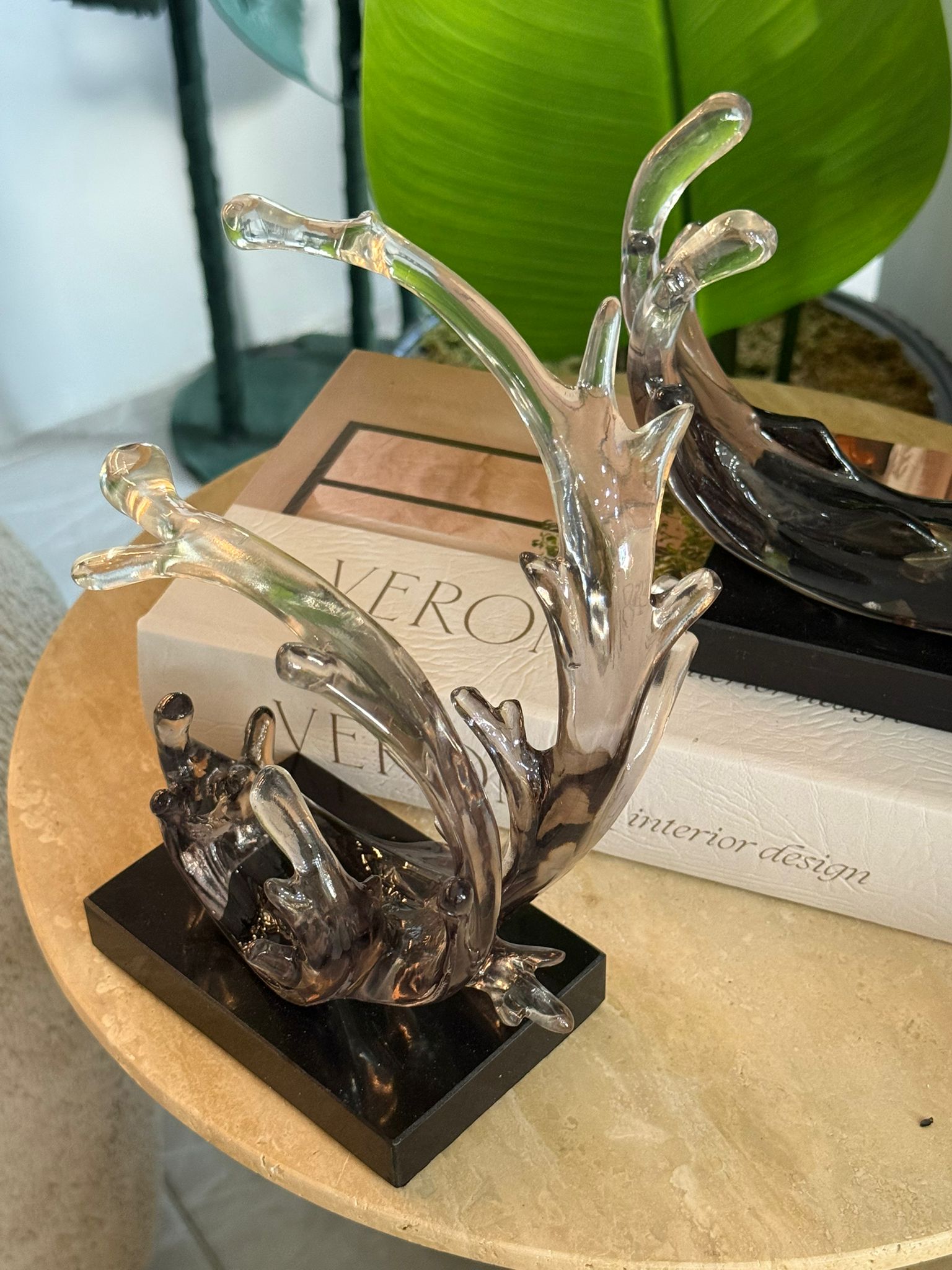 Cam Dalga Dekoratif Obje 2li