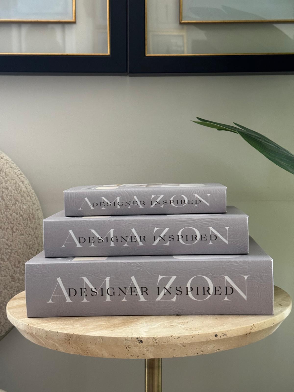 Kitap Kutu Amazon İçi Ahşap Dışı Deri 3lü