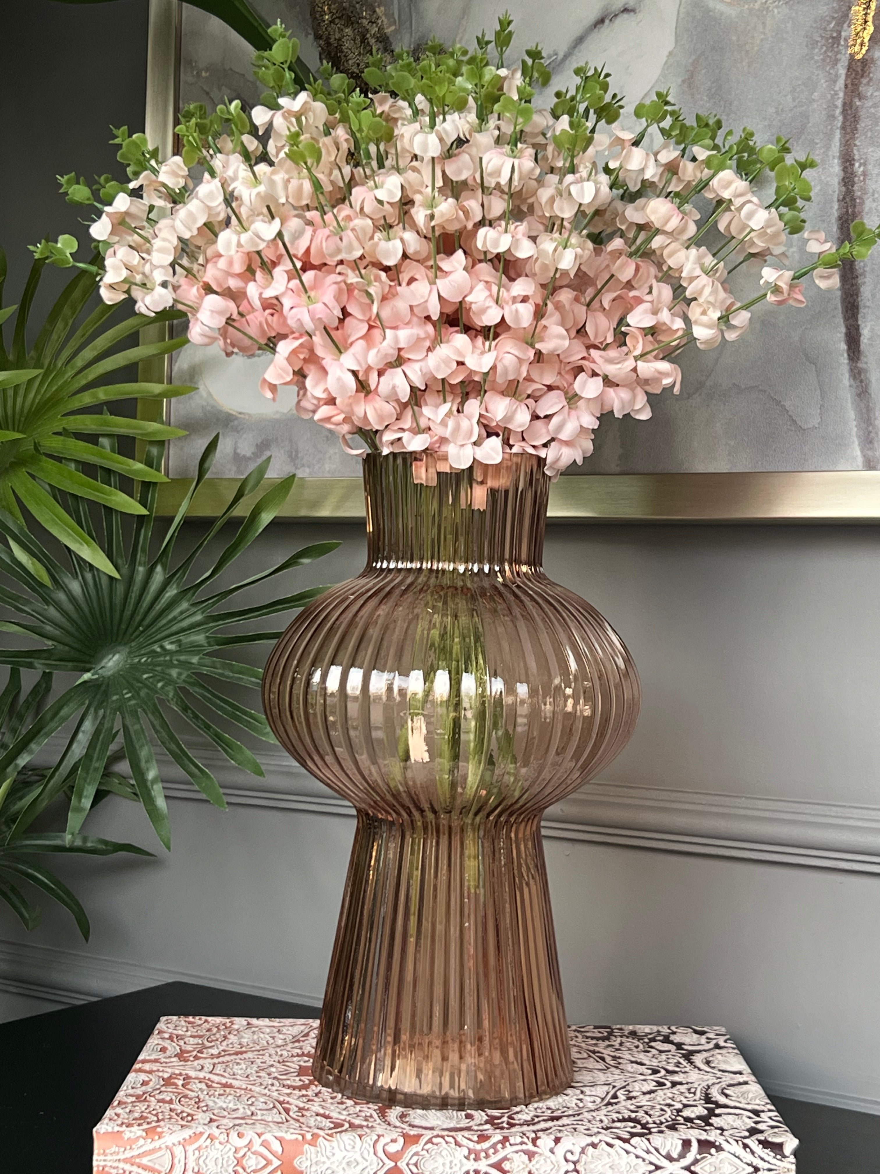 Buket Çiçek Pembe 16 Kafalı 50 cm