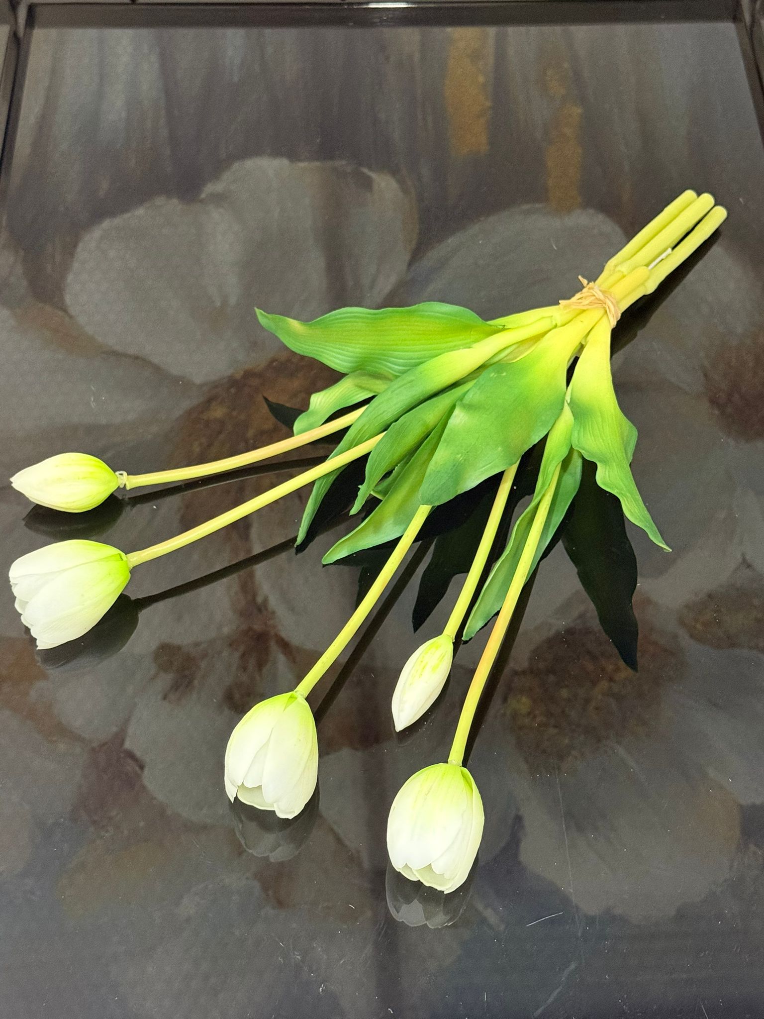 Beyaz Lale 5Kafalı 40cm