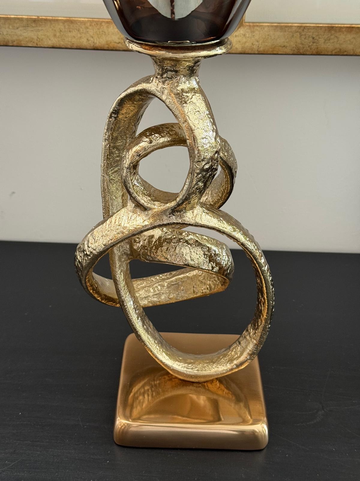 Gold Döküm Kahverengi Vazo