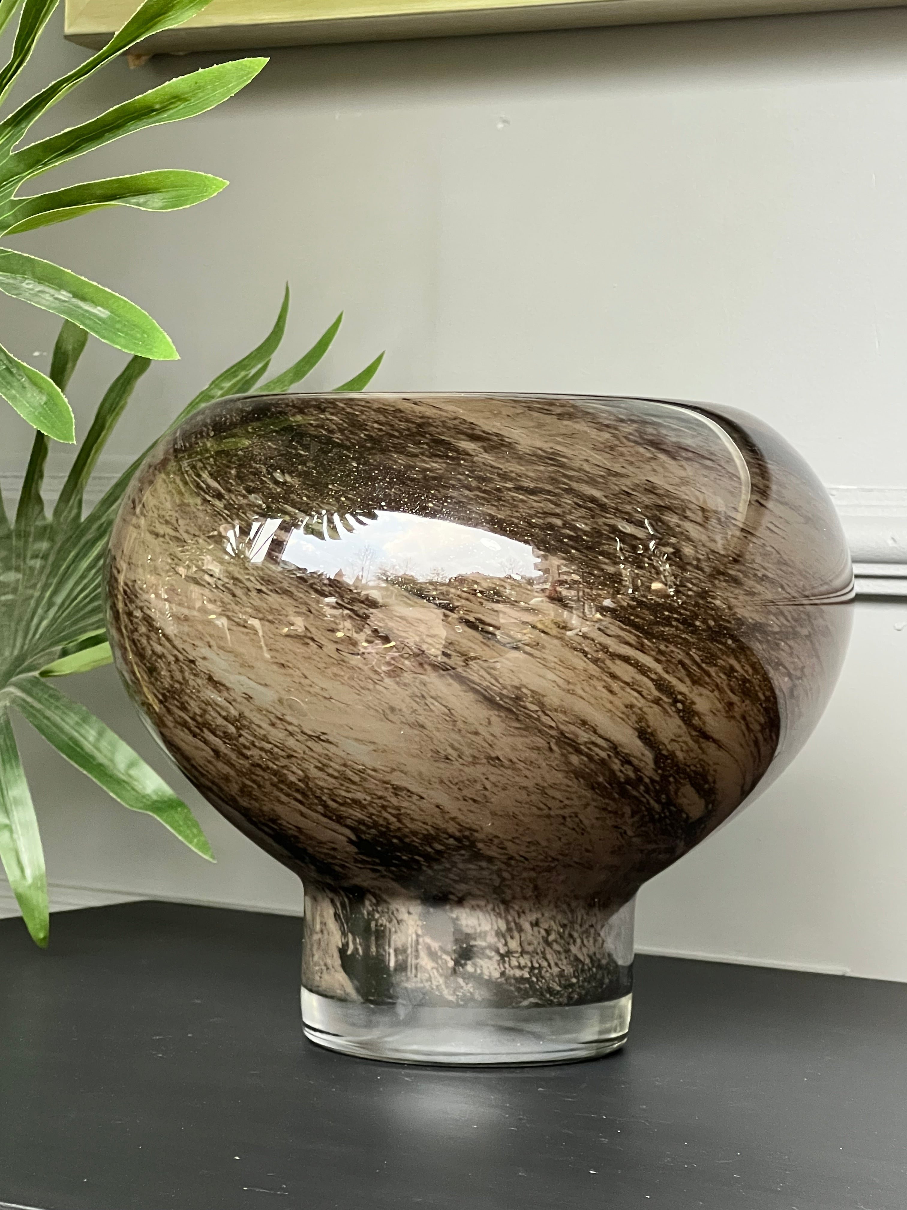 Cam Kahve Vazo 20*22 cm