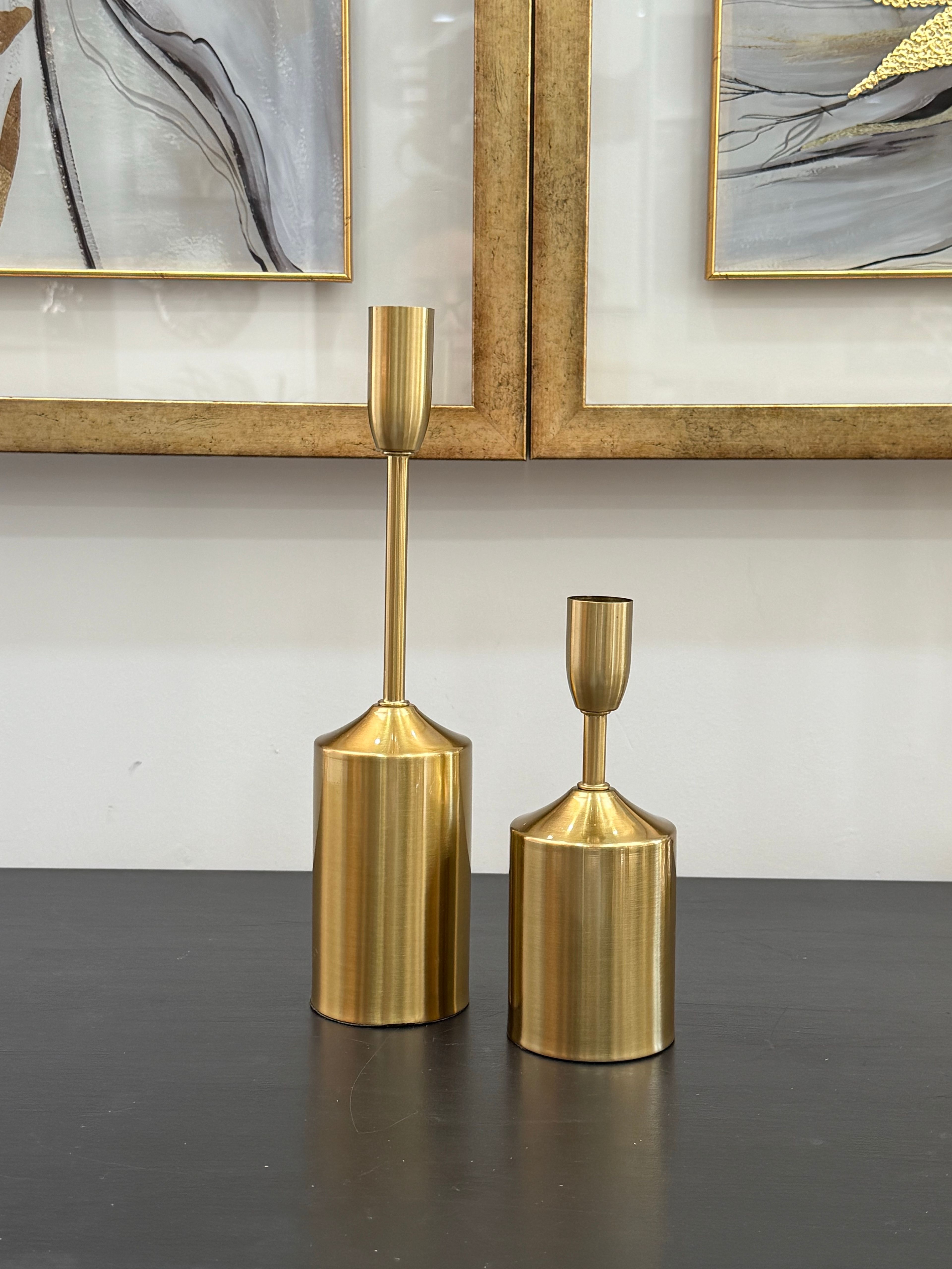 İthal Antik Gold Şamdan 2 li 