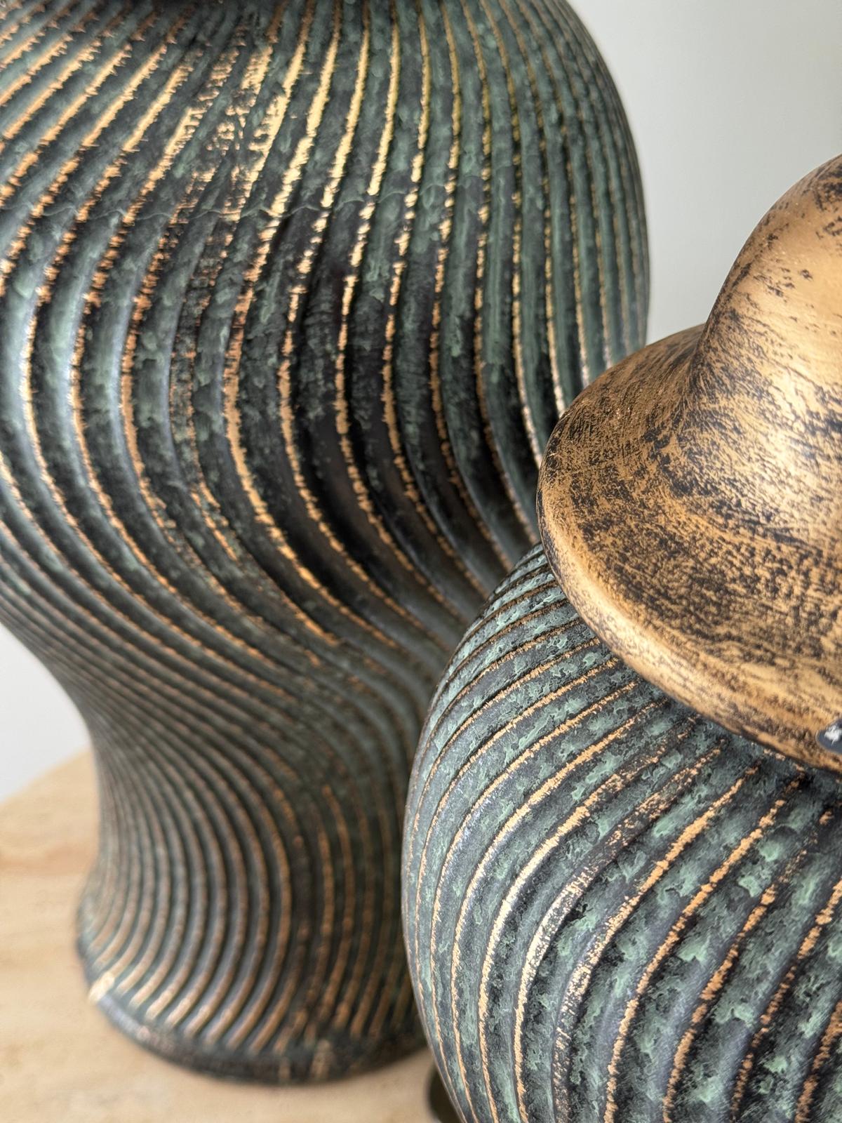 Eskitme Çizgili Küp 2li