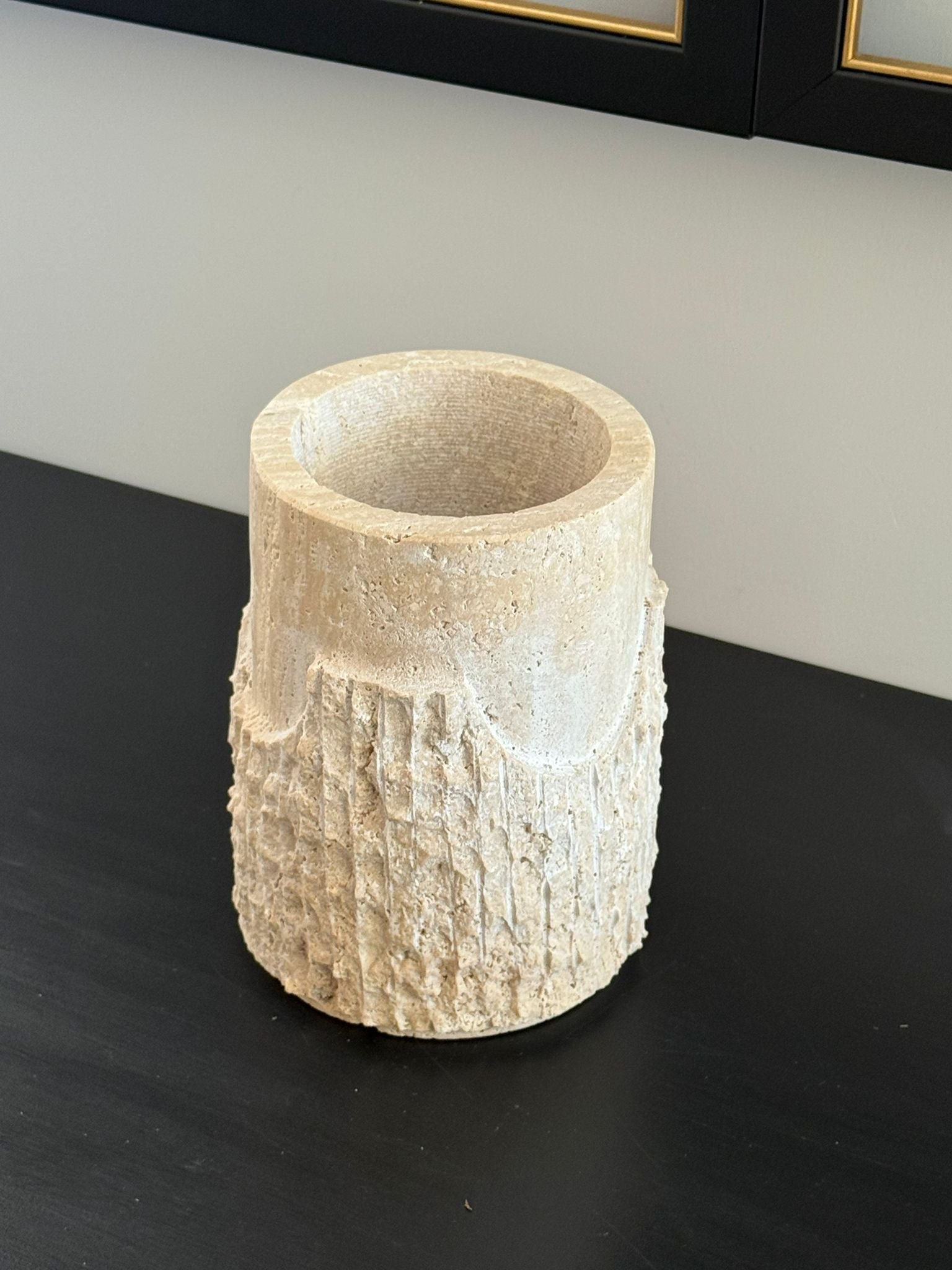 Traverten Patlama Vazo 20*13cm