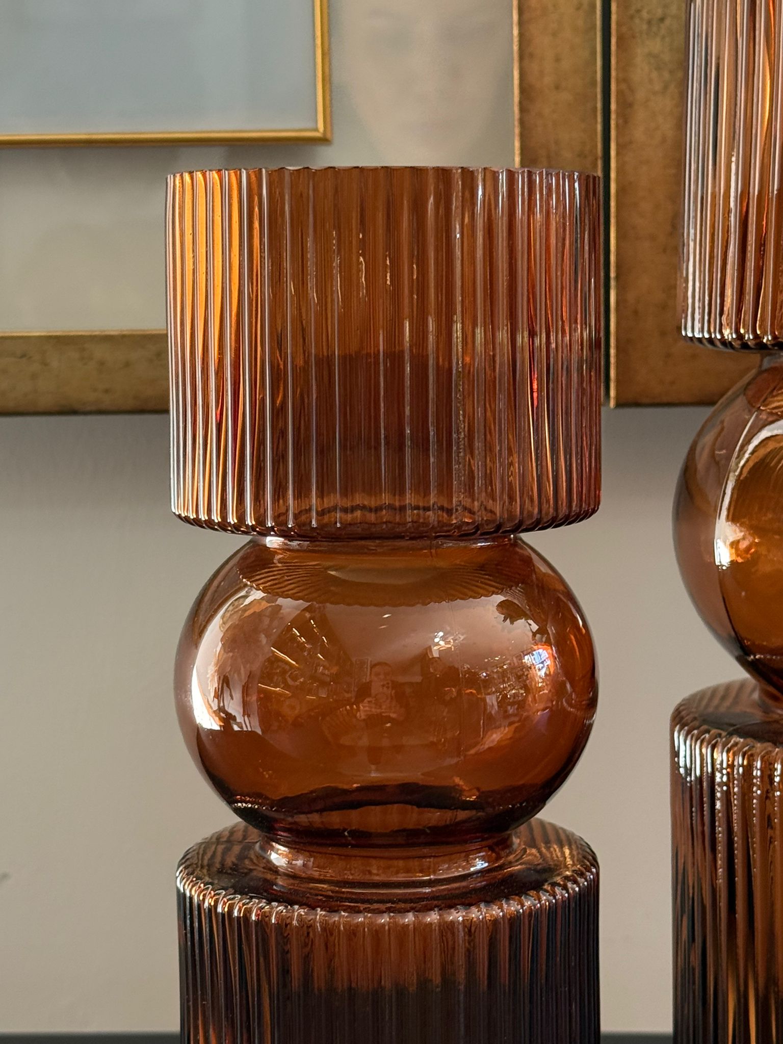 Amber Rengi Cam Vazo 2li