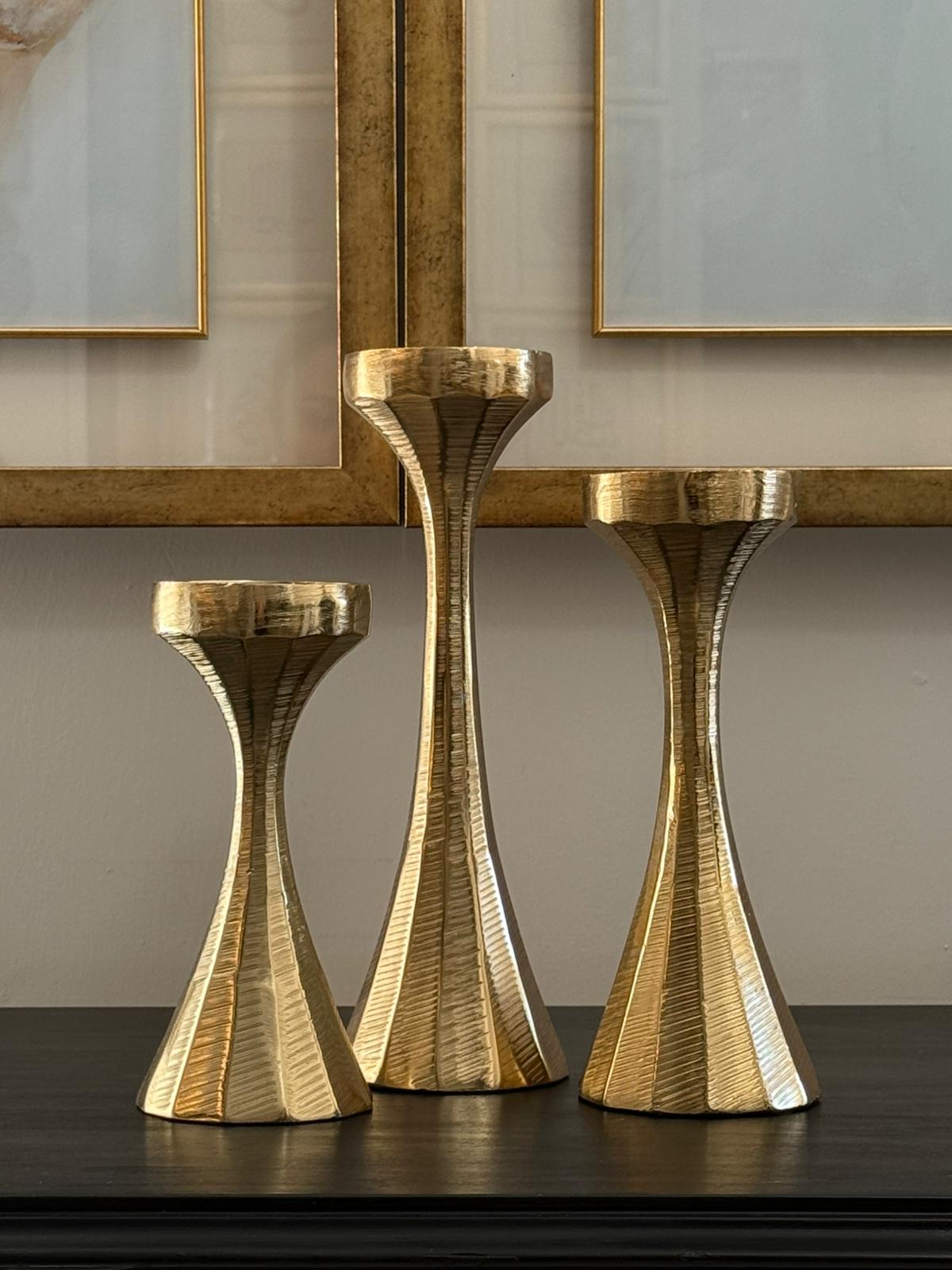 İthal Döküm Mumluk Gold  3lü 