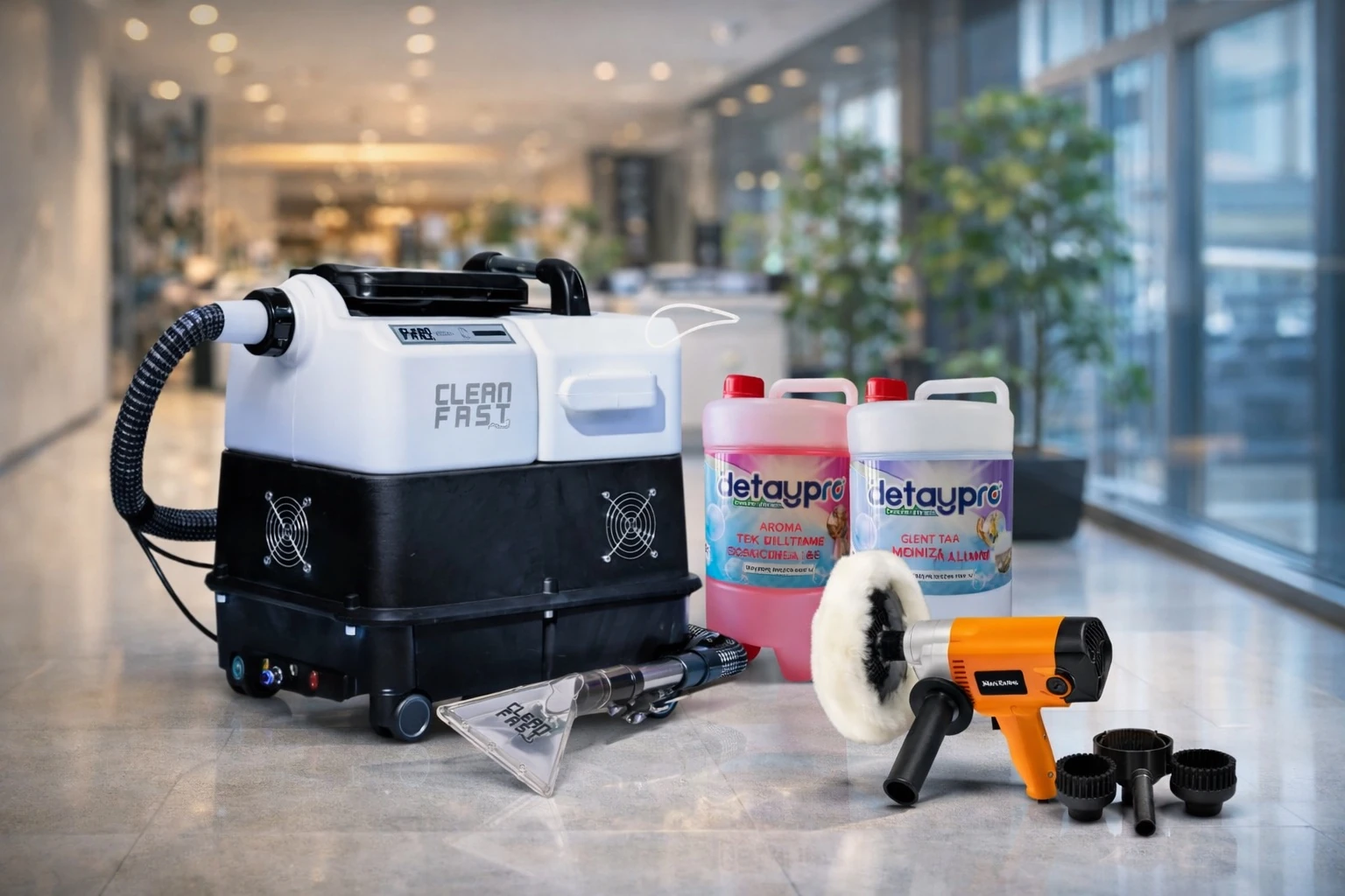Cleanfast Cleanfast King Profesyonel Halı ve Koltuk Yıkama Makinesi Full Set