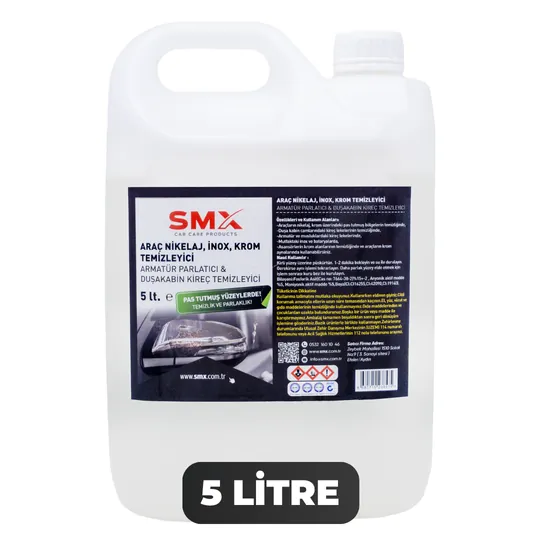 SMX İnox Krom ve Nikelaj Temizleyici 5 Lt.