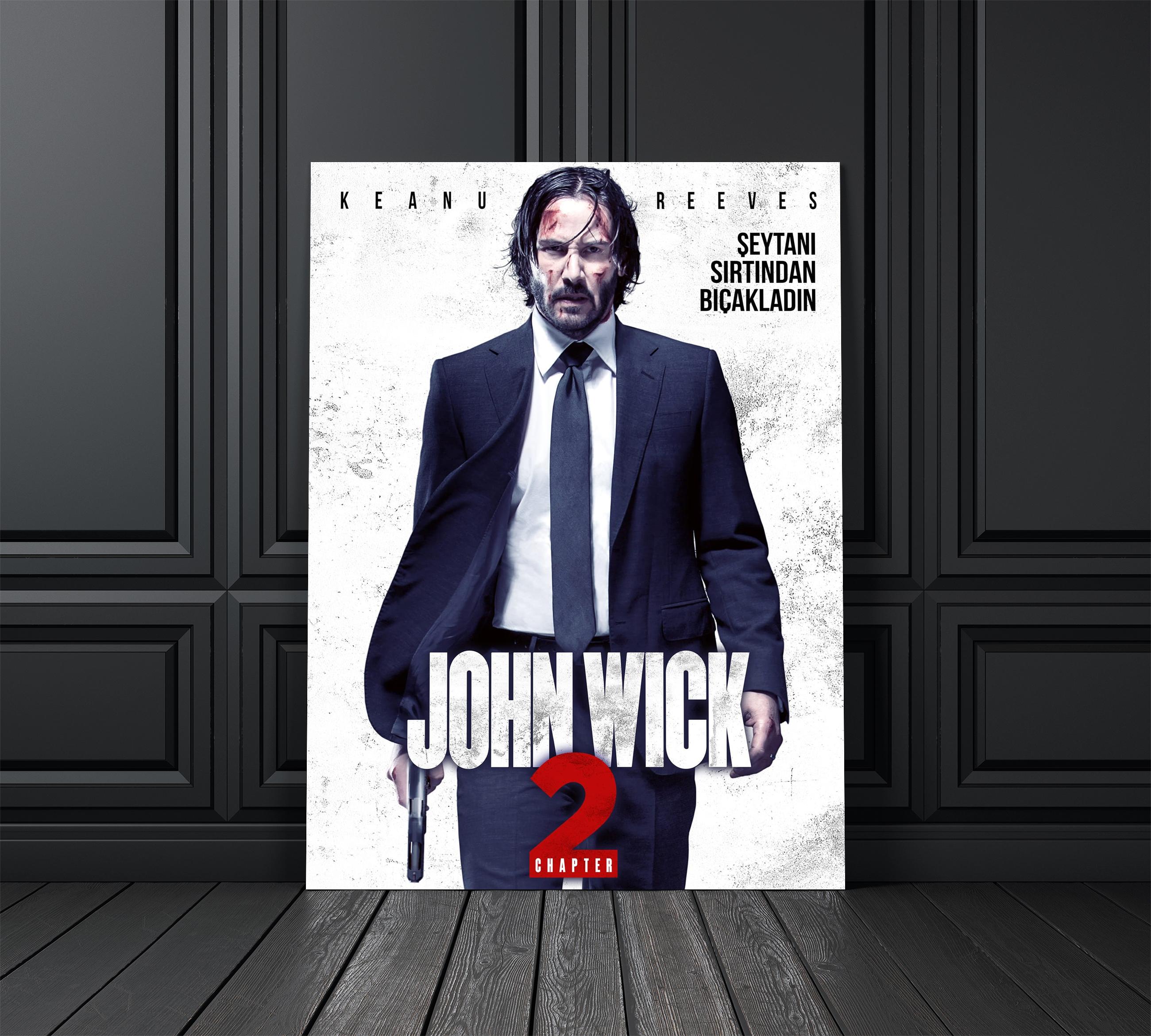 John Wick 2 Film Afişi Cam Tablo