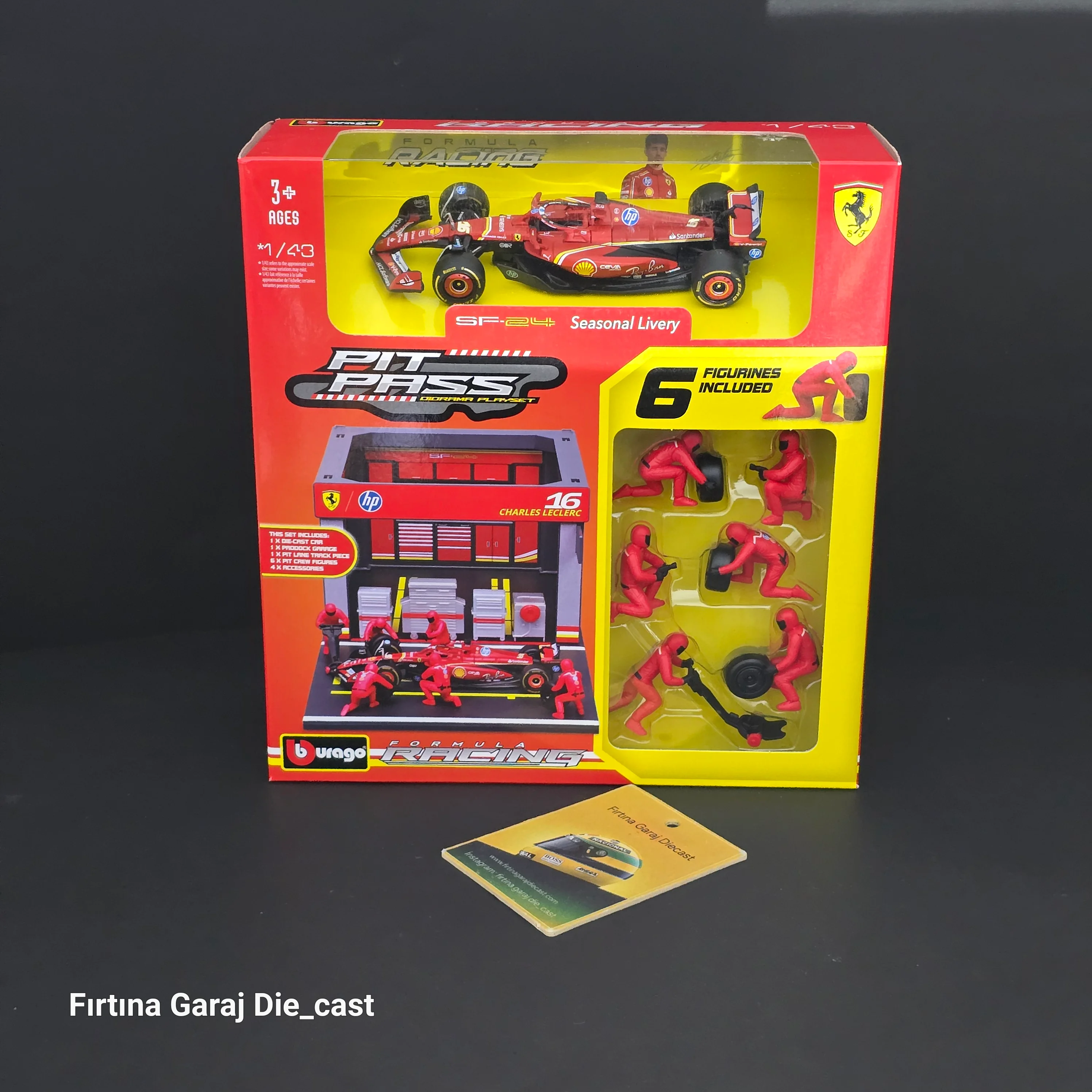 Ferrari 2024 Padok Garaj ve Pitstop Ekibi Seti 