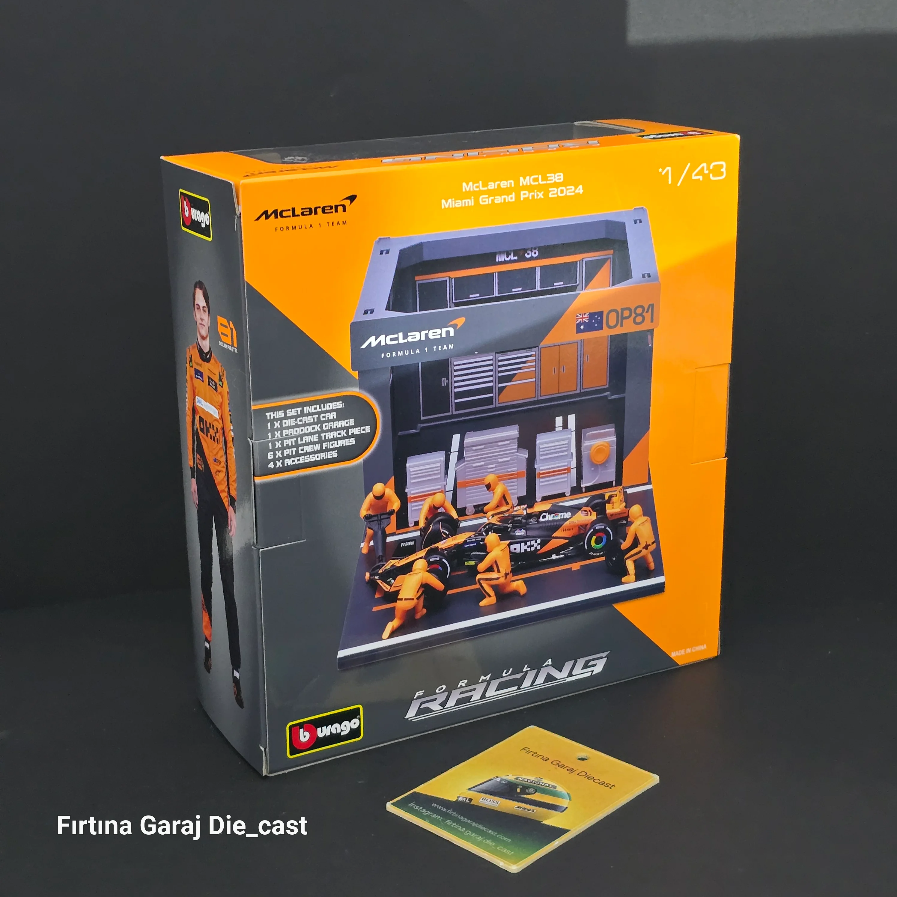 McLaren 2024  Padok Garaj ve Pitstop Ekibi Seti