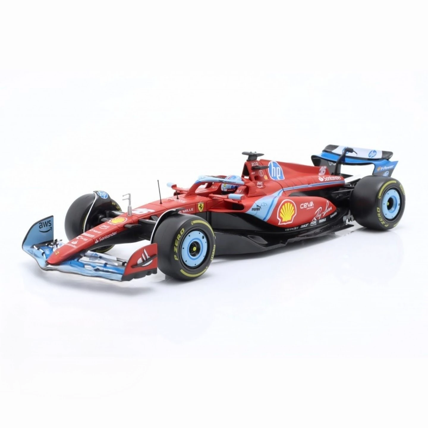1:18 Ferrari SF24 Charles Leclerc 2024 Miami GP