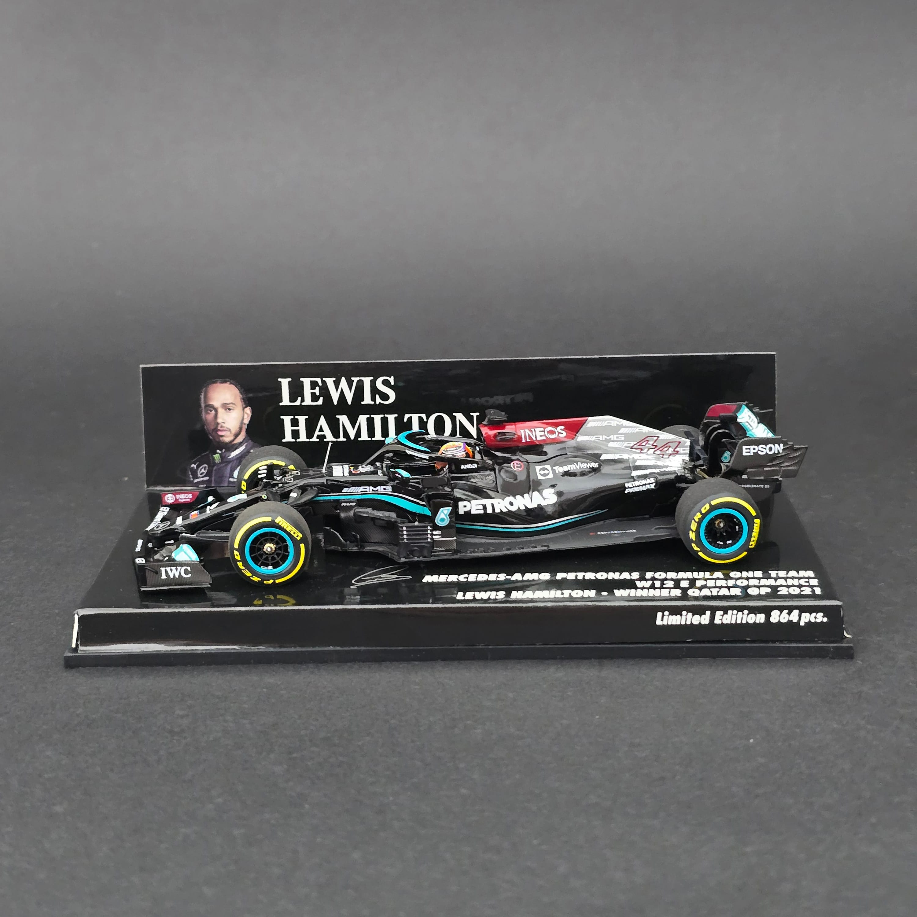 1:43 Mercedes AMG W12 Lewis Hamilton 2021 Qatar GP Kazanan 