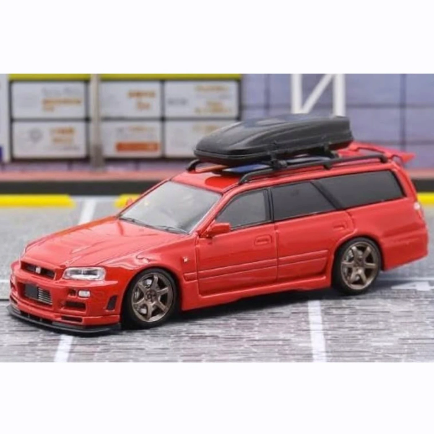 1/64 Nissan GT-R R34 SW Bord Bagaj ve 4 Adet Jant Lastik Setli 