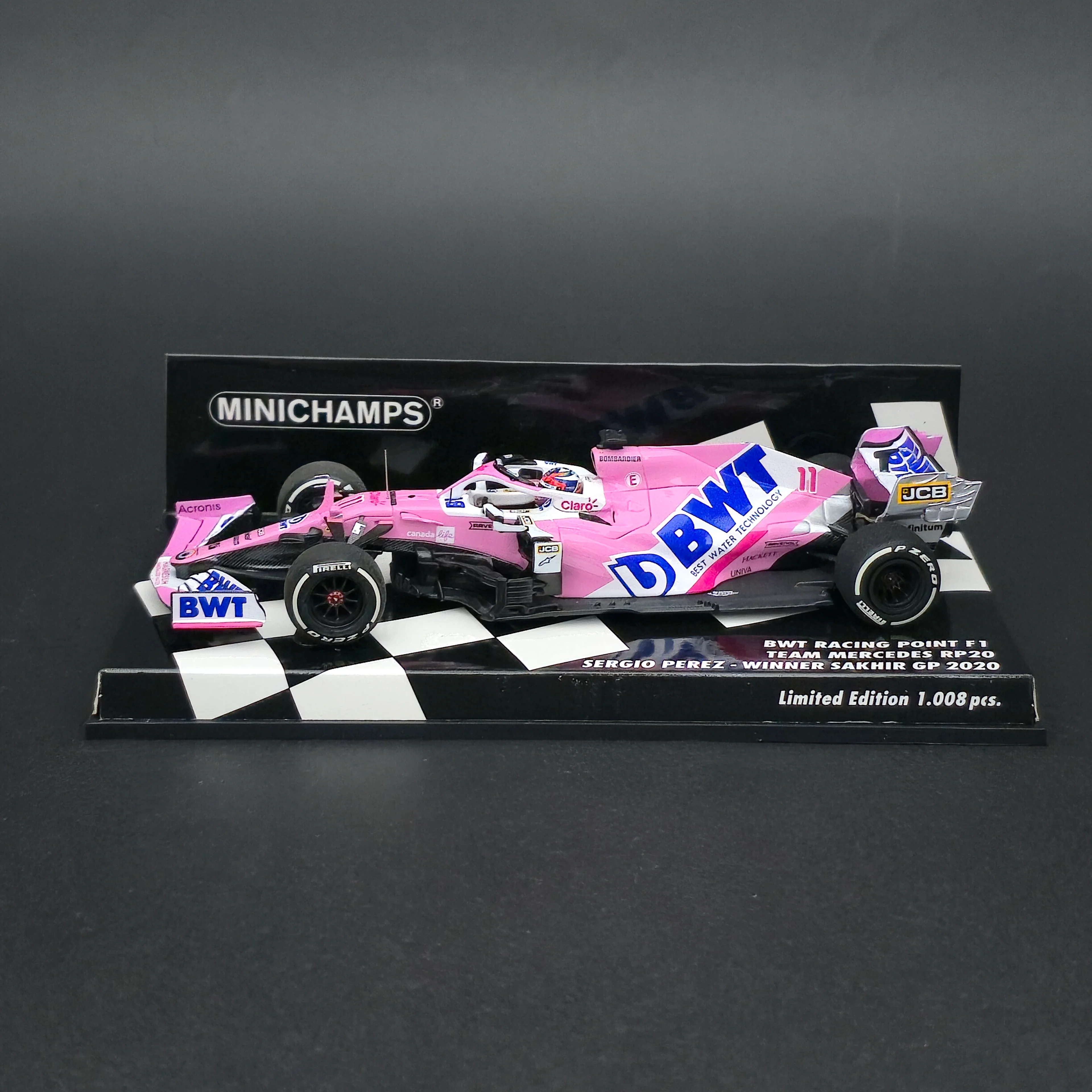 1/43 Minichamps Racing Point RP20 Sergio Perez 2020 Sakhir GP Kazanan