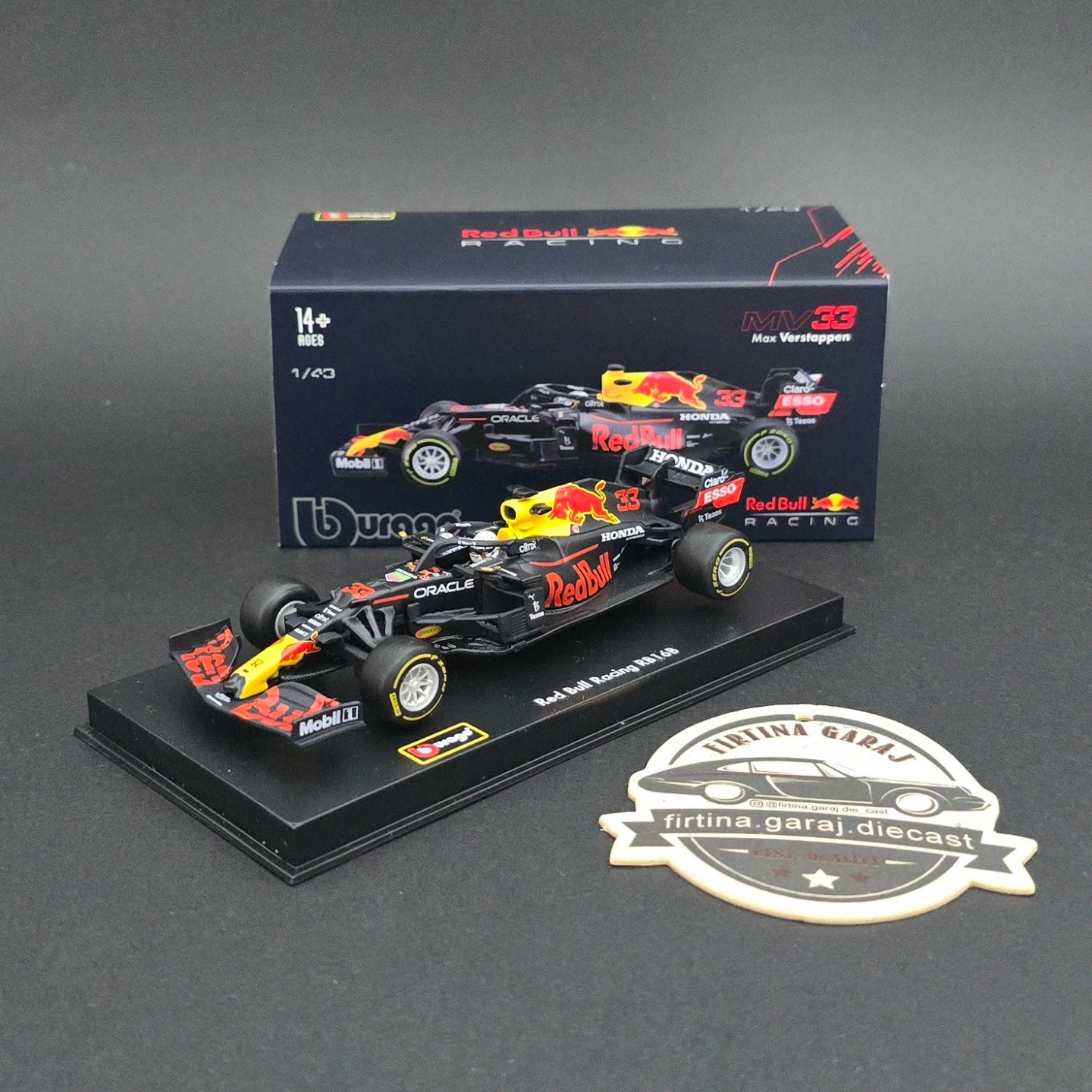 1:43 Redbull Honda RB16B Max Verstappen 2021 Dünya Şampiyonu 