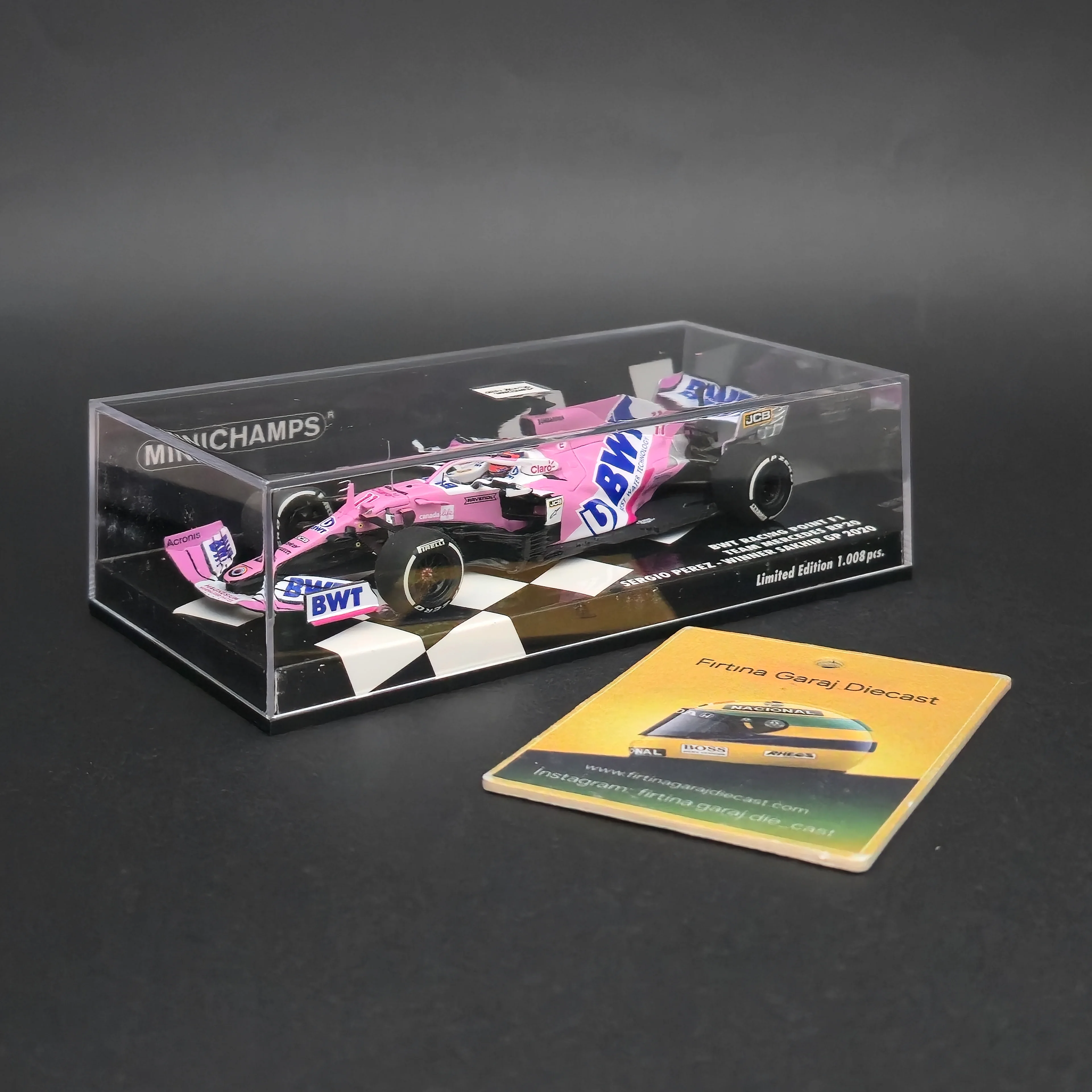 1/43 Minichamps Racing Point RP20 Sergio Perez 2020 Sakhir GP Kazanan