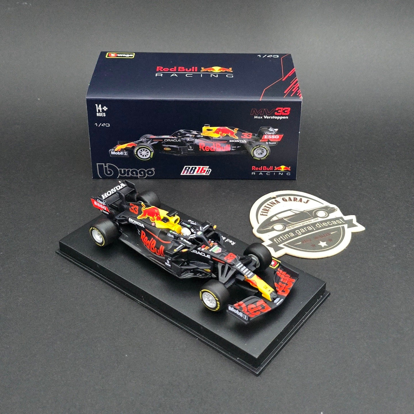 1:43 Redbull Honda RB16B Max Verstappen 2021 Dünya Şampiyonu 