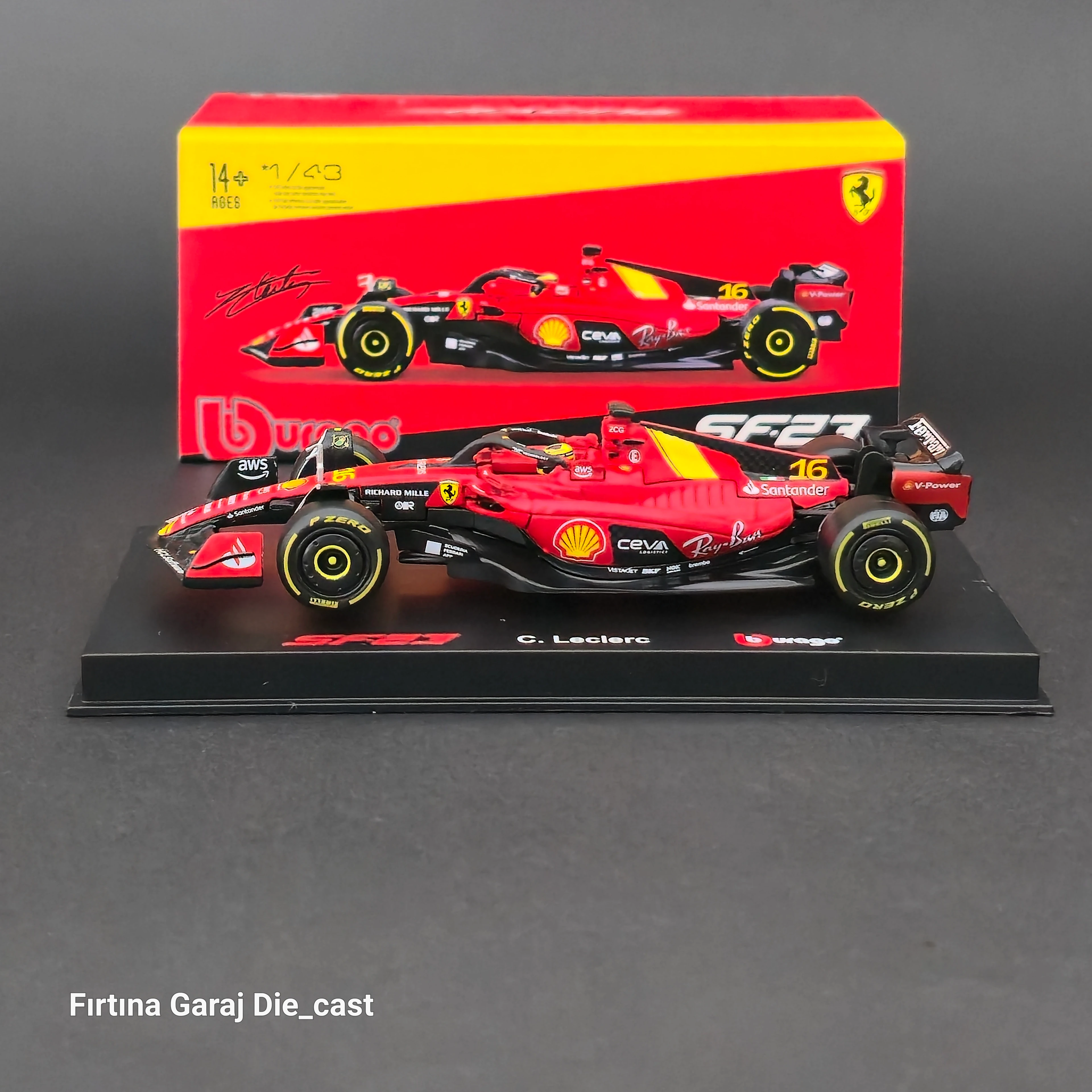 1:43 Ferrari SF23 2023 Monza GP Charles Leclerc 