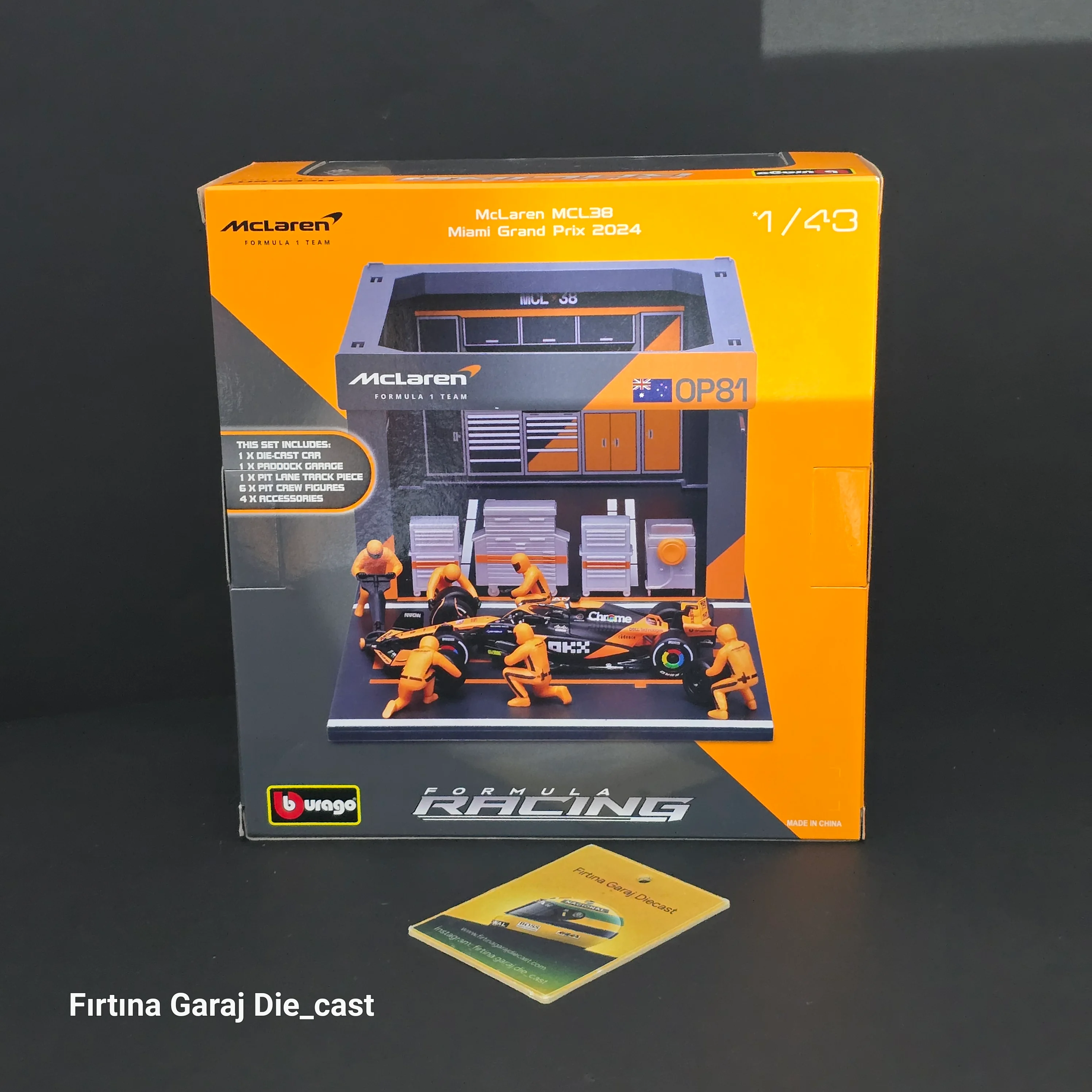 McLaren 2024  Padok Garaj ve Pitstop Ekibi Seti