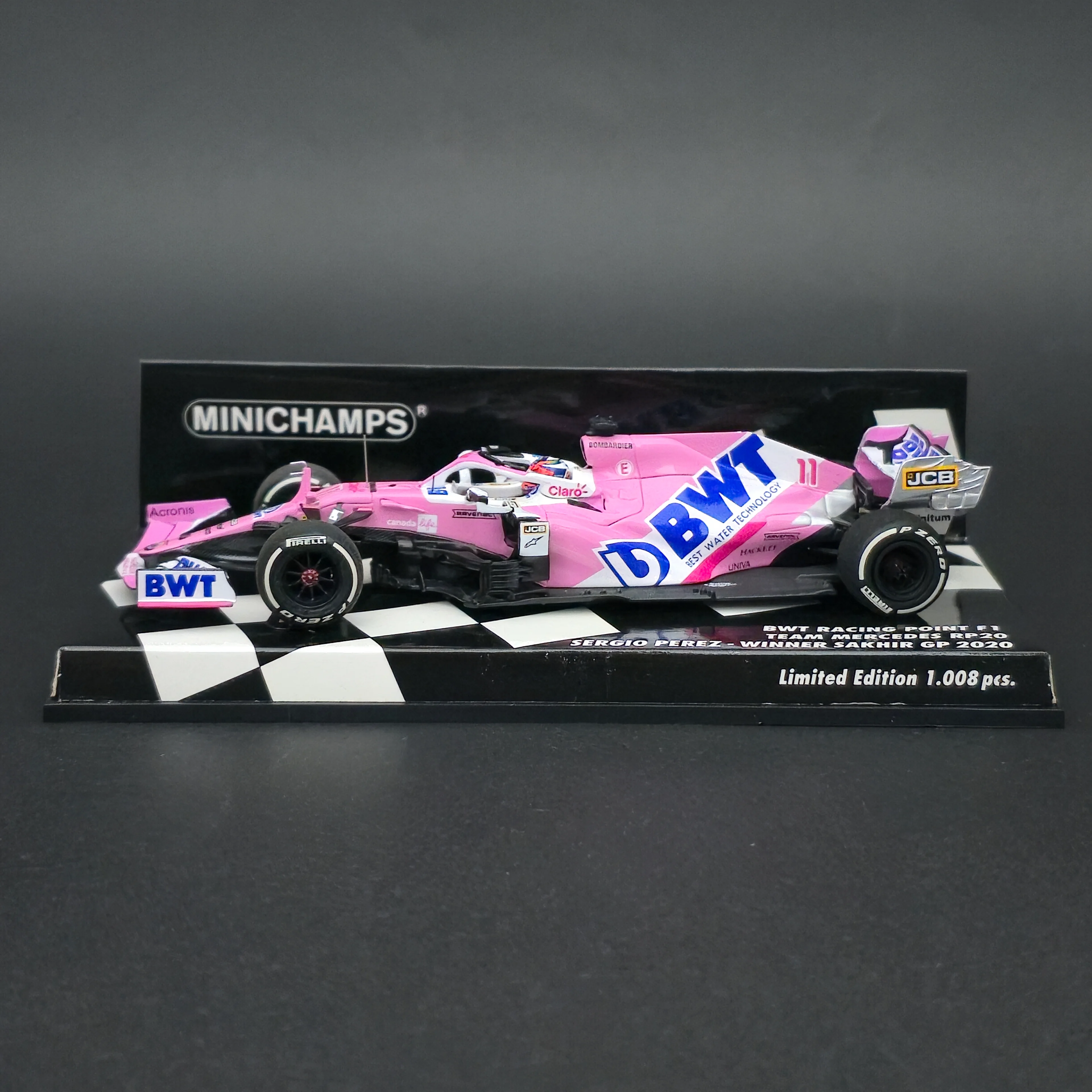 1/43 Minichamps Racing Point RP20 Sergio Perez 2020 Sakhir GP Kazanan