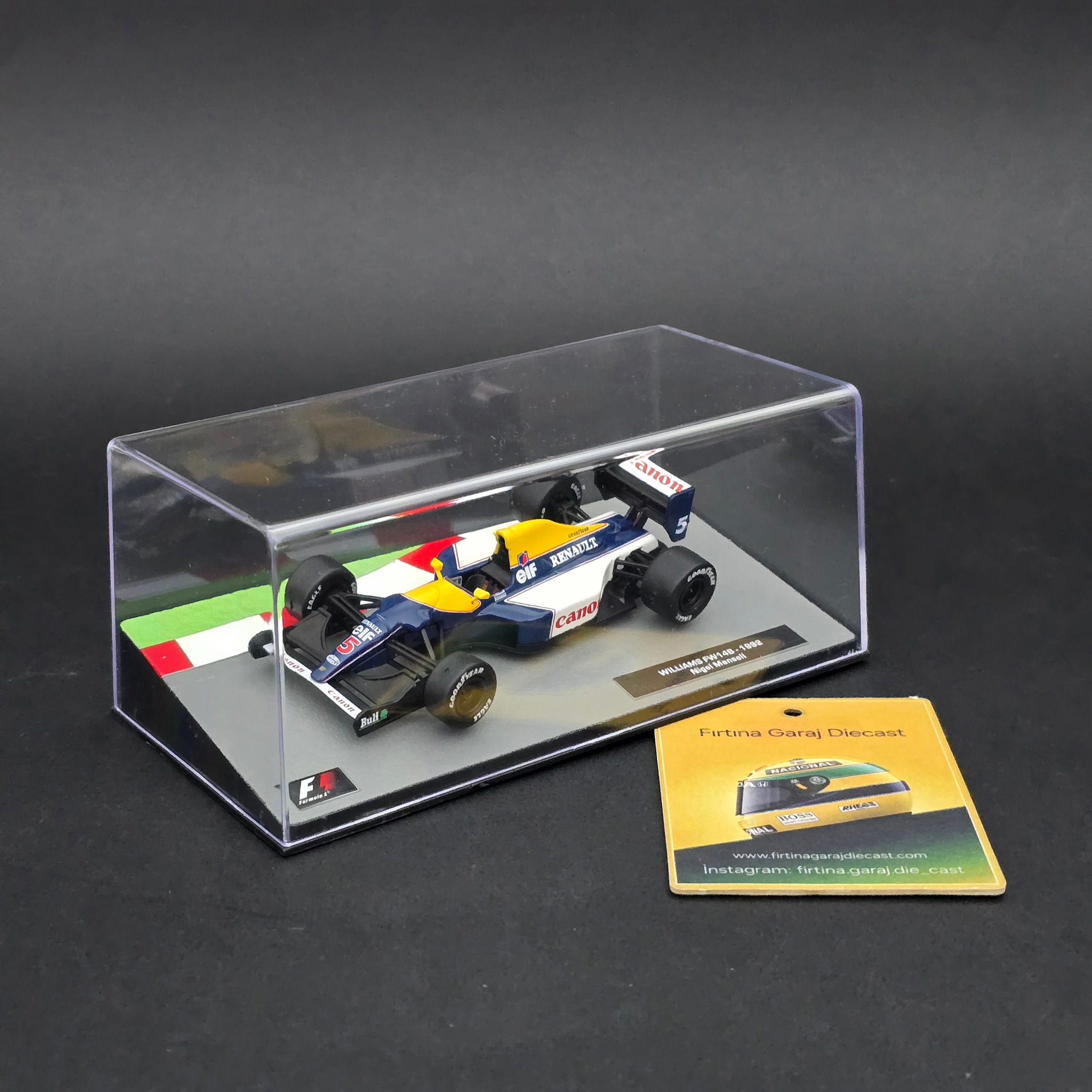 1:43 Williams Renault FW14B 1992 Formula1 Dünya Şampiyonu Nigel Mansell 