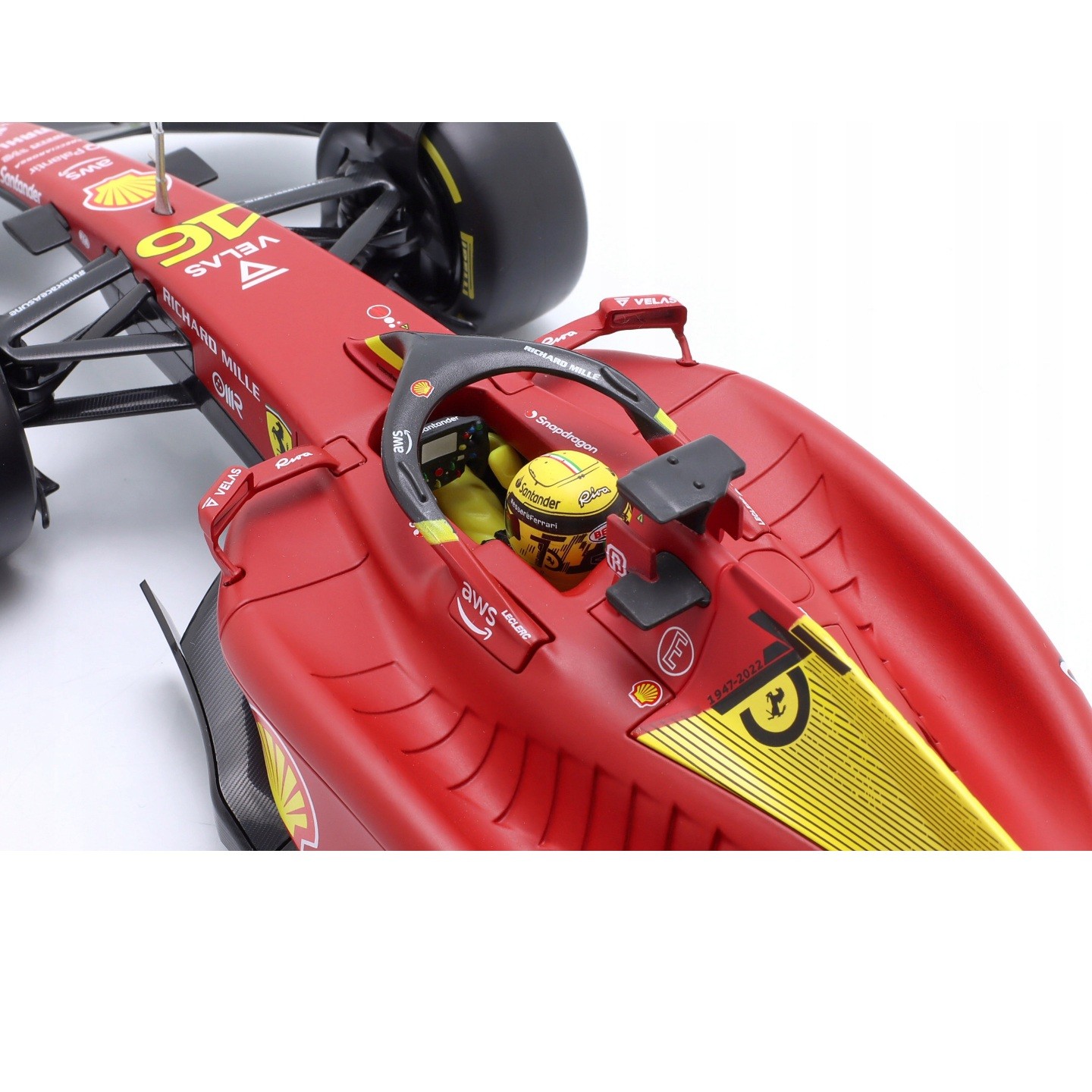 1:18 Bburago Ferrari F1 75 Charles Leclerc 2022 Monza GP Özel Tasarım 