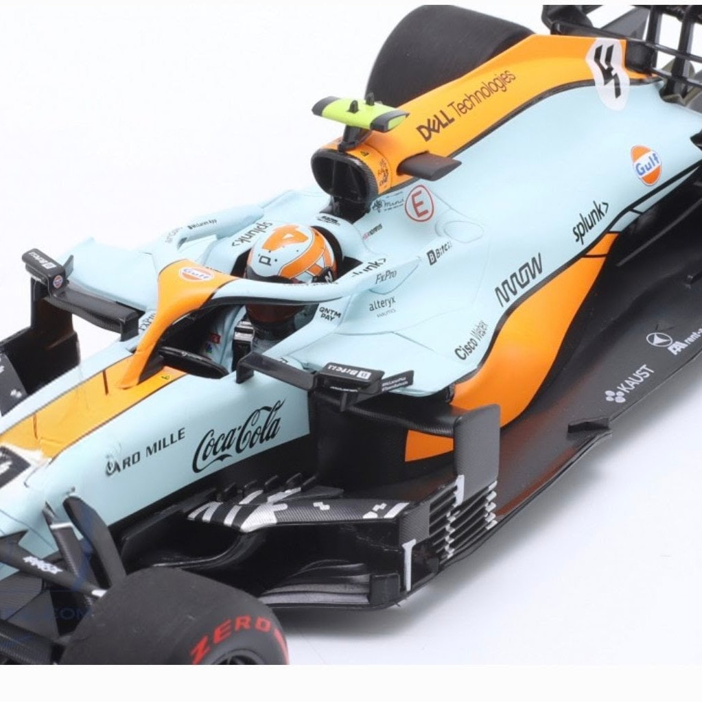 1:18 Minichamps McLaren MCL35M Gulf  2021 Monaco GP Lando Noris 