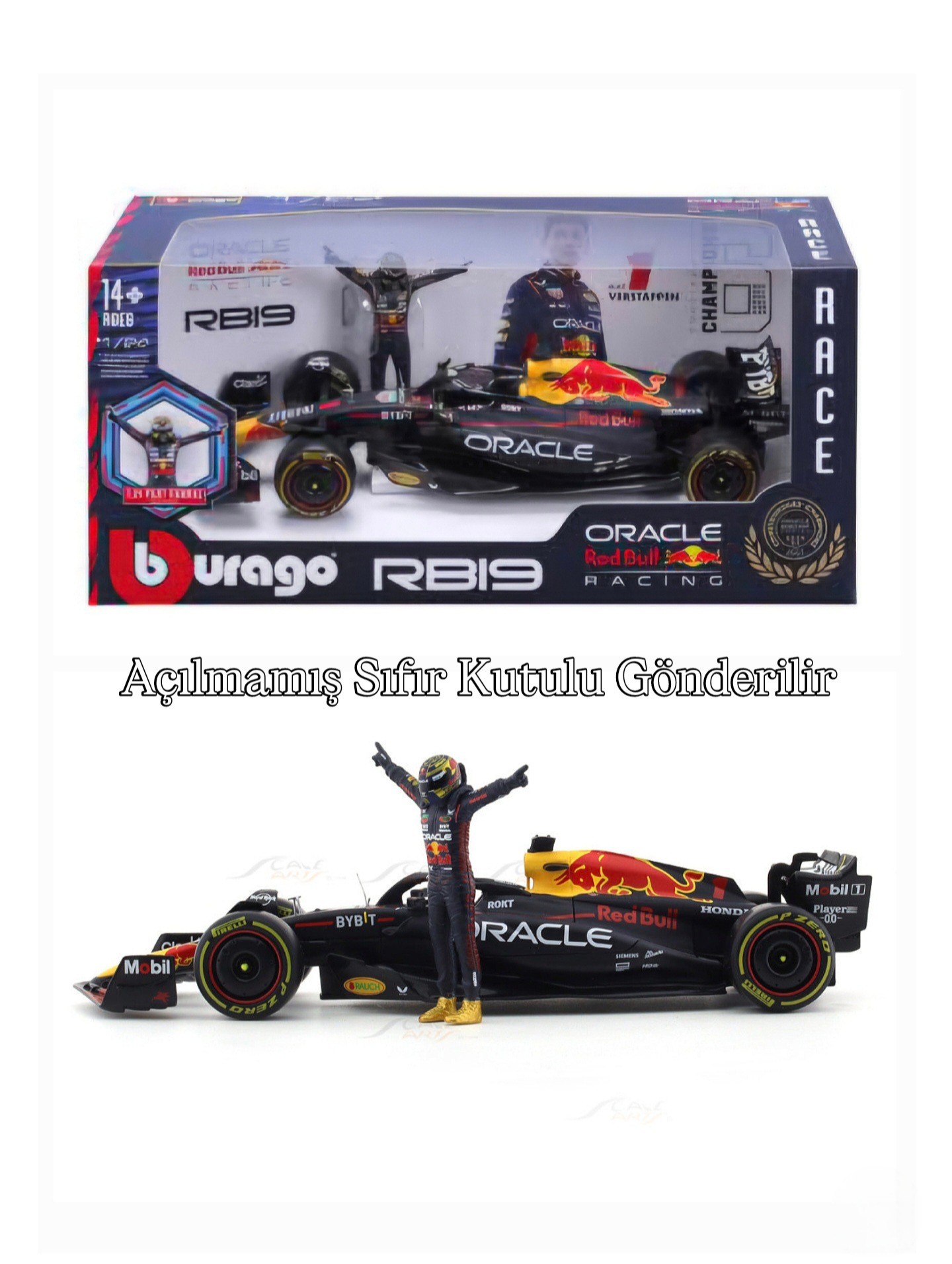 1:24 Redbull Oracle RB19 Max Verstappen 2023 Dünya Şampiyonu 