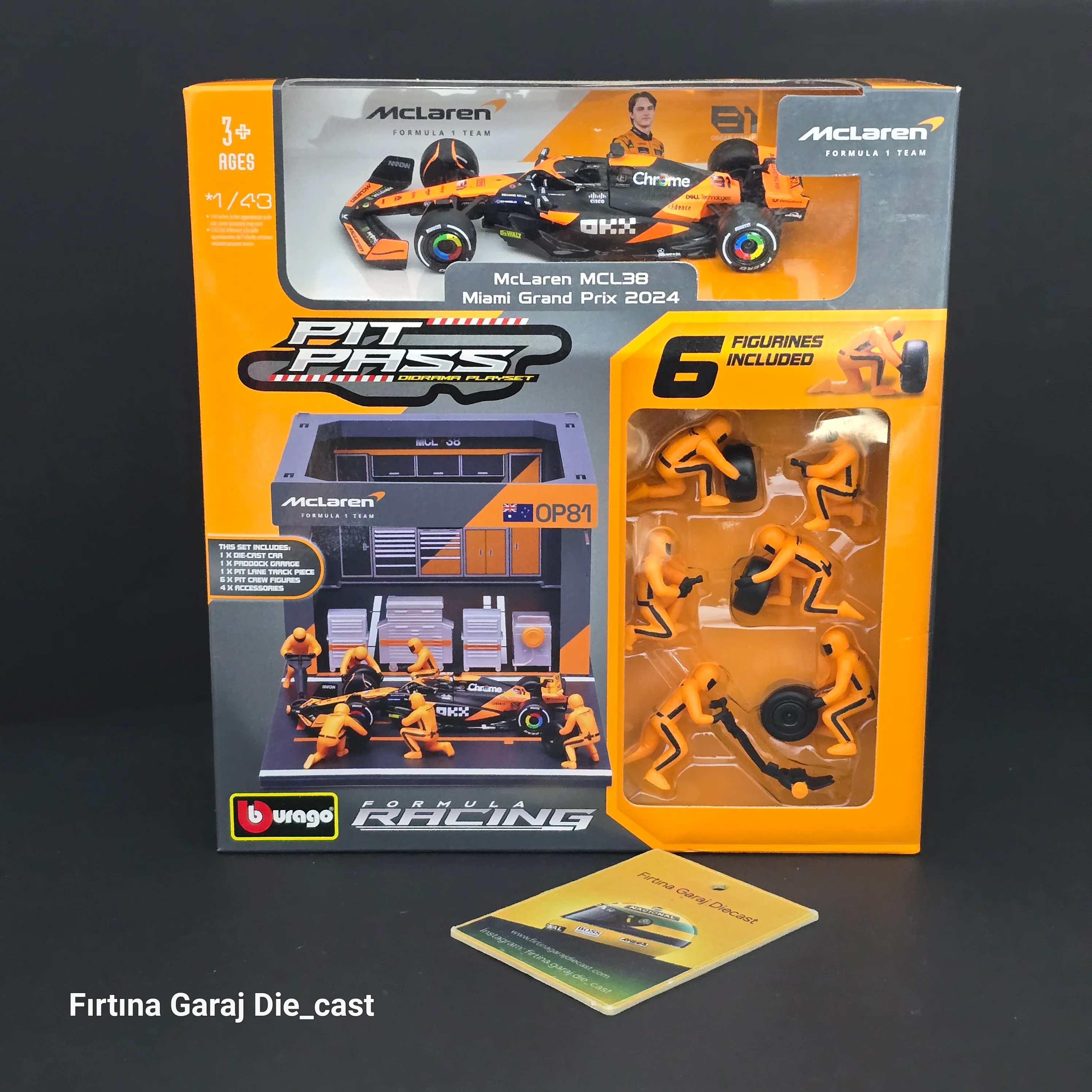 McLaren 2024  Padok Garaj ve Pitstop Ekibi Seti