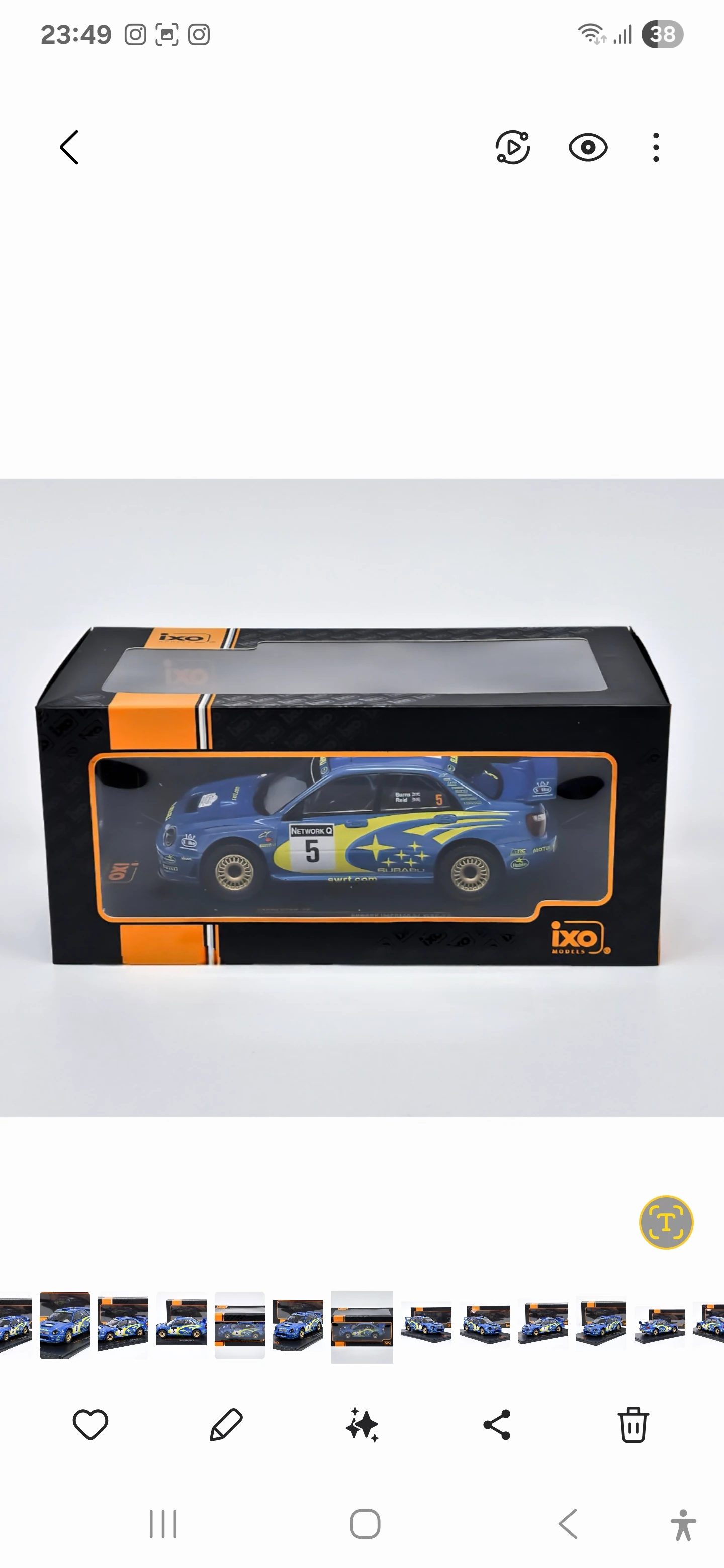 1:24 ixo Subaru İmpreza WRC R.Burns 2001 Dünya Ralli Şampiyonu 