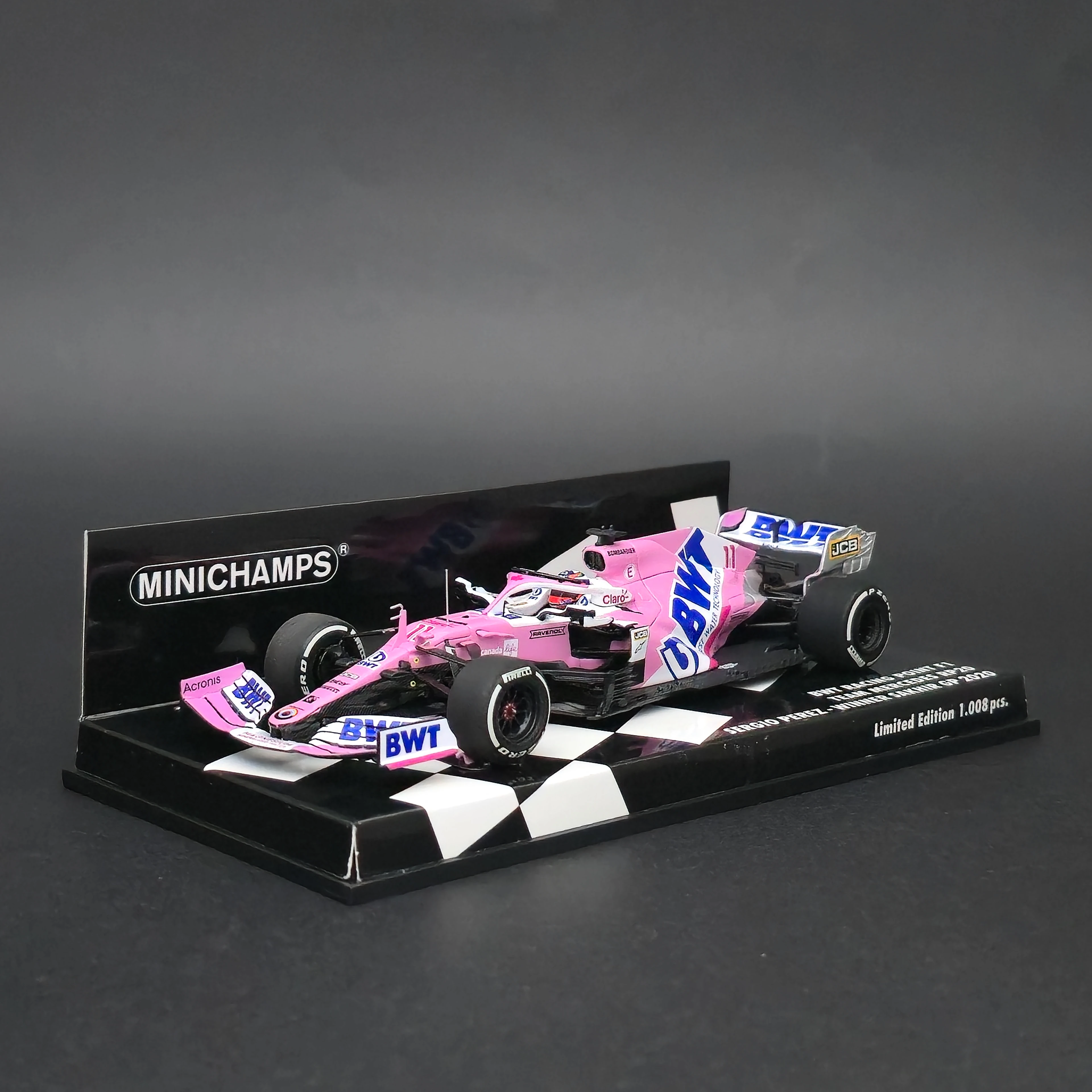 1/43 Minichamps Racing Point RP20 Sergio Perez 2020 Sakhir GP Kazanan
