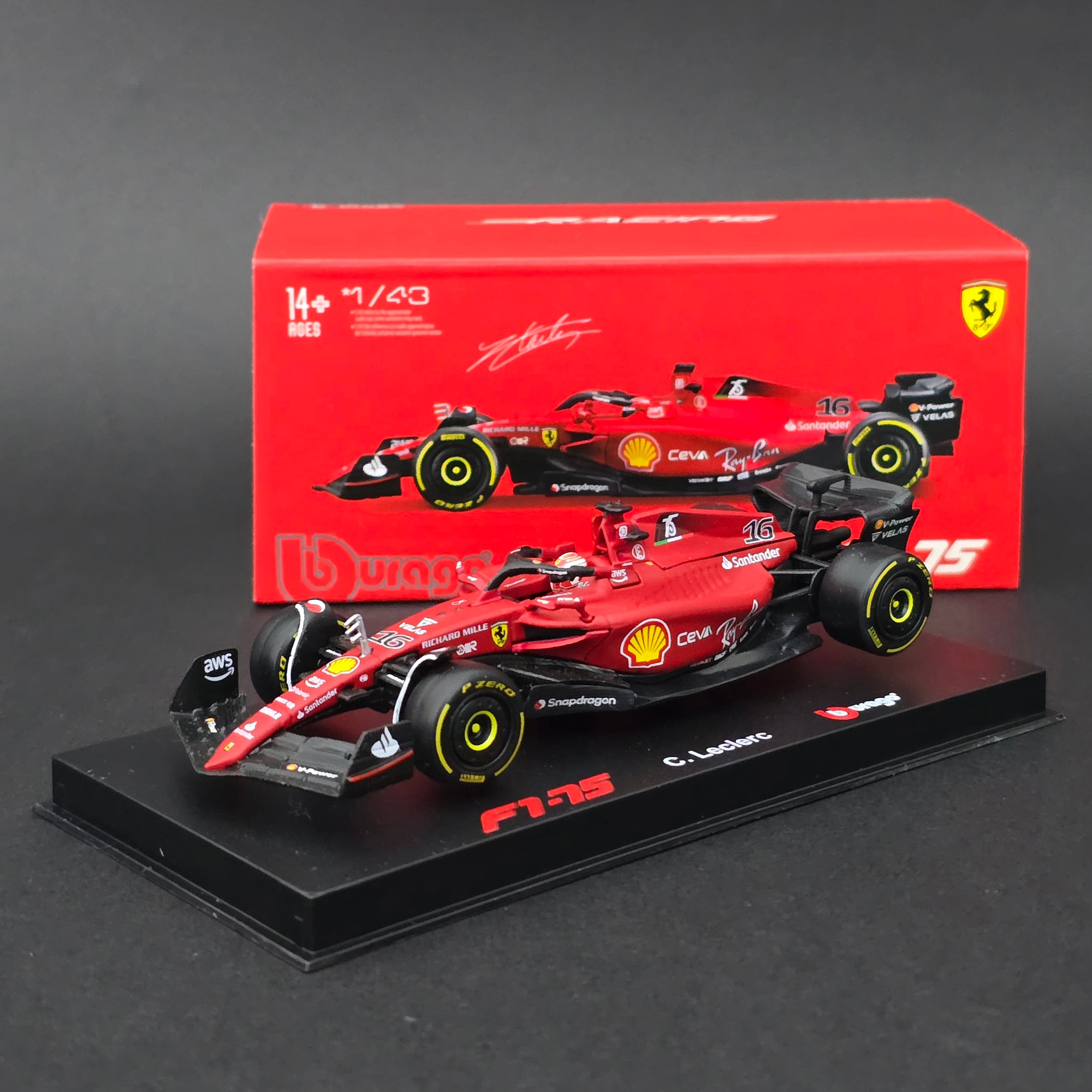 1:43 Ferrari F1 75 Charles Leclerc 2022
