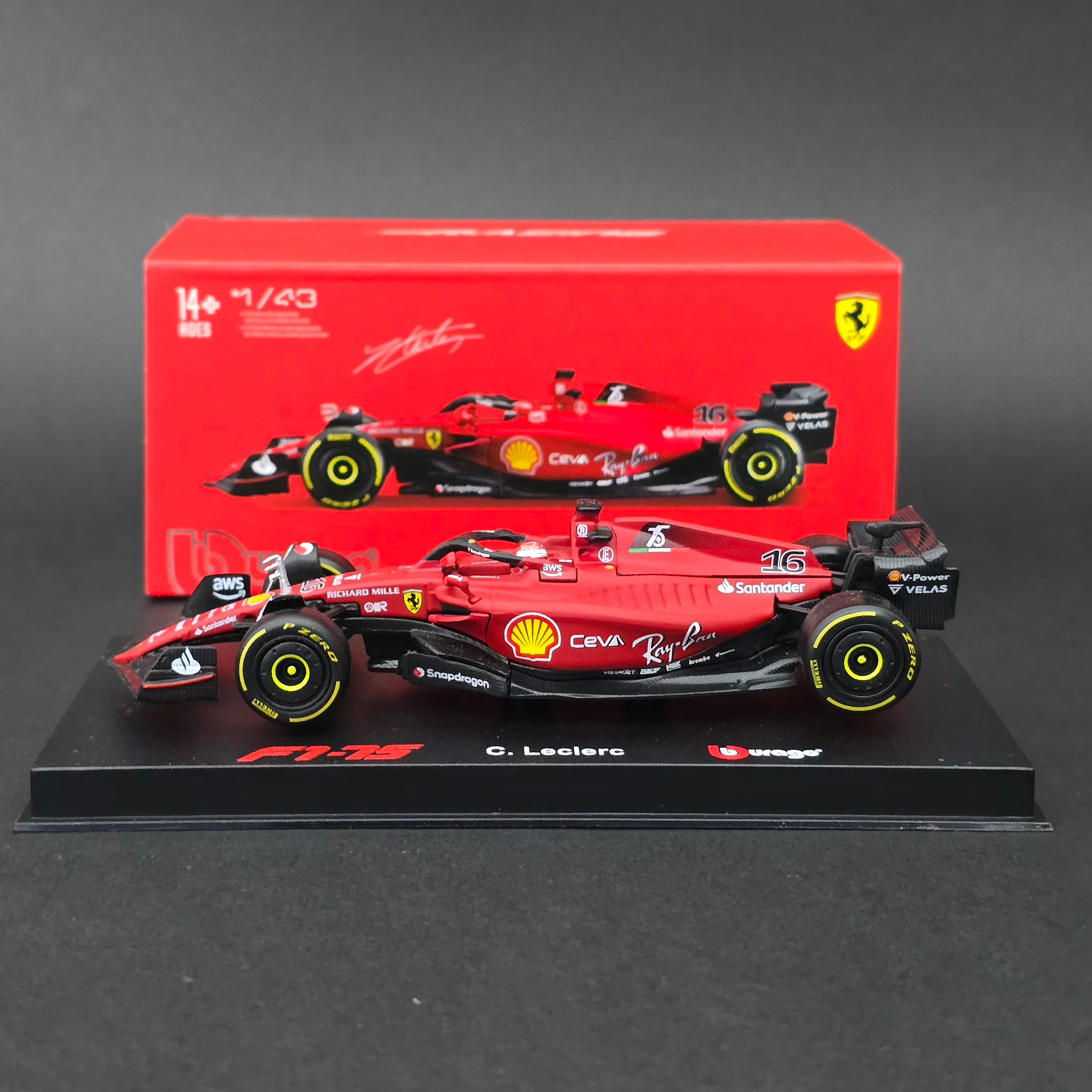 1:43 Ferrari F1 75 Charles Leclerc 2022
