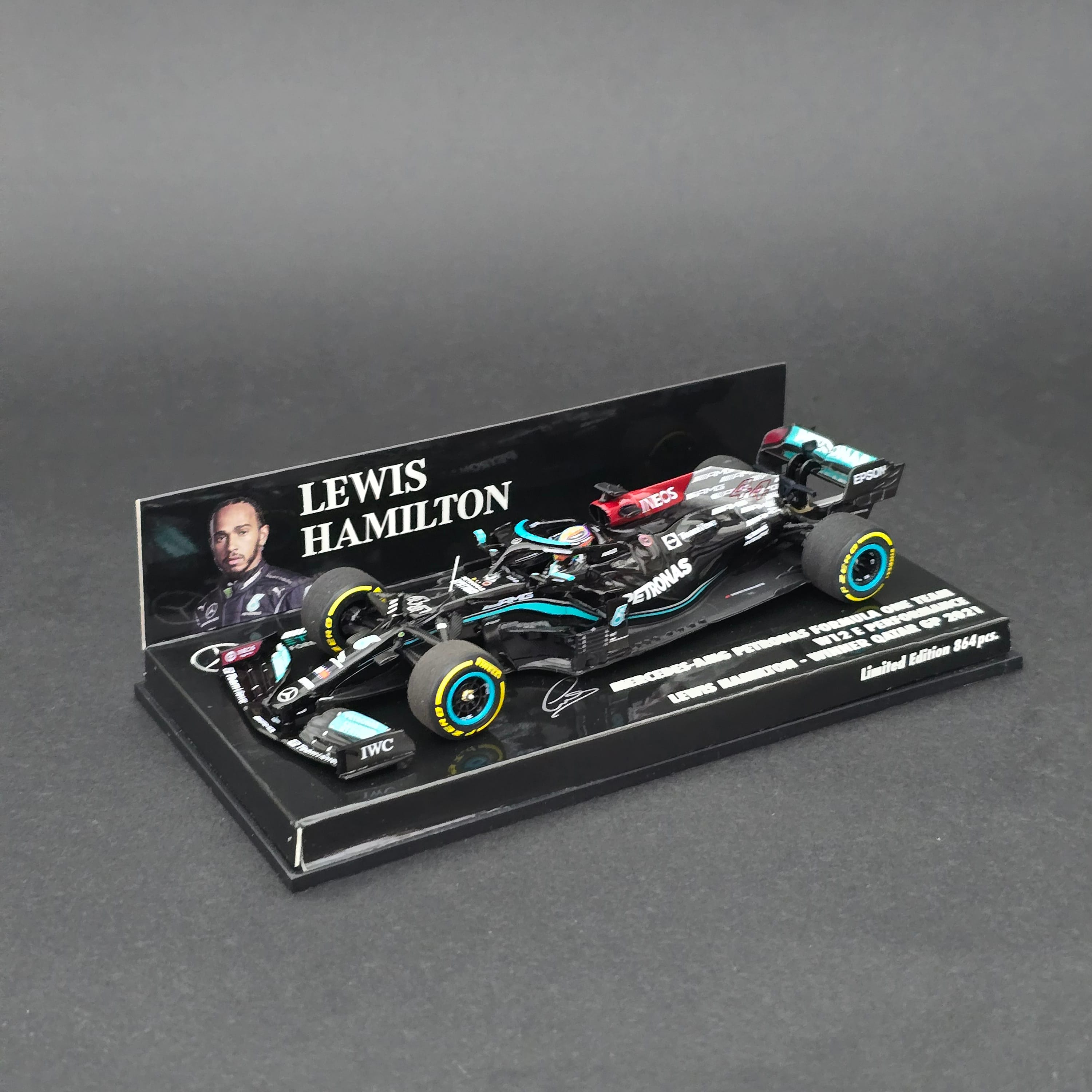 1:43 Mercedes AMG W12 Lewis Hamilton 2021 Qatar GP Kazanan 