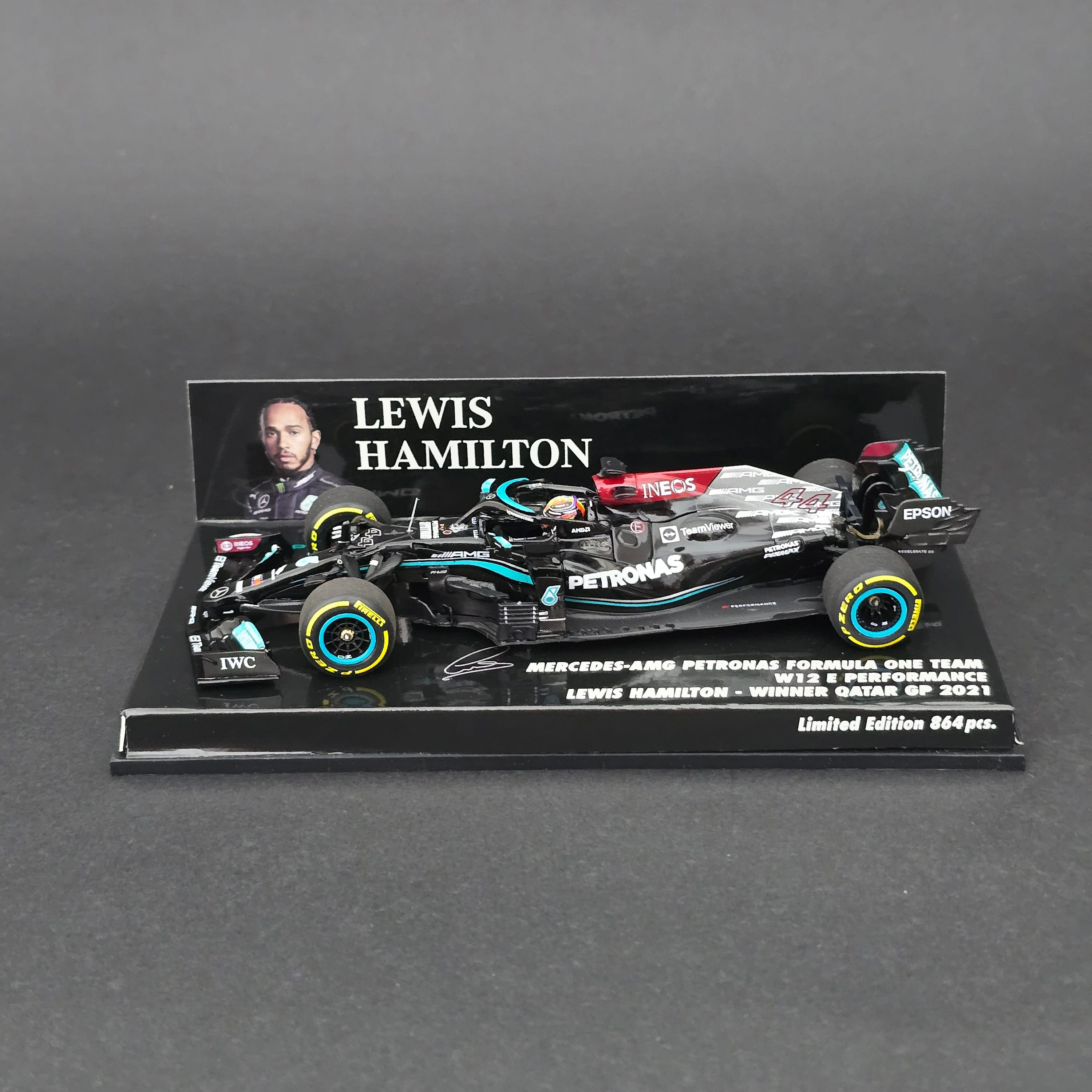 1:43 Mercedes AMG W12 Lewis Hamilton 2021 Qatar GP Kazanan 