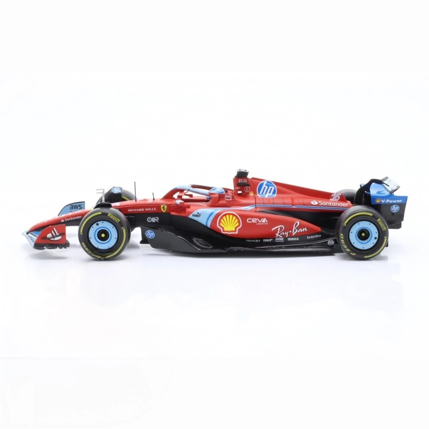 1:18 Ferrari SF24 Charles Leclerc 2024 Miami GP