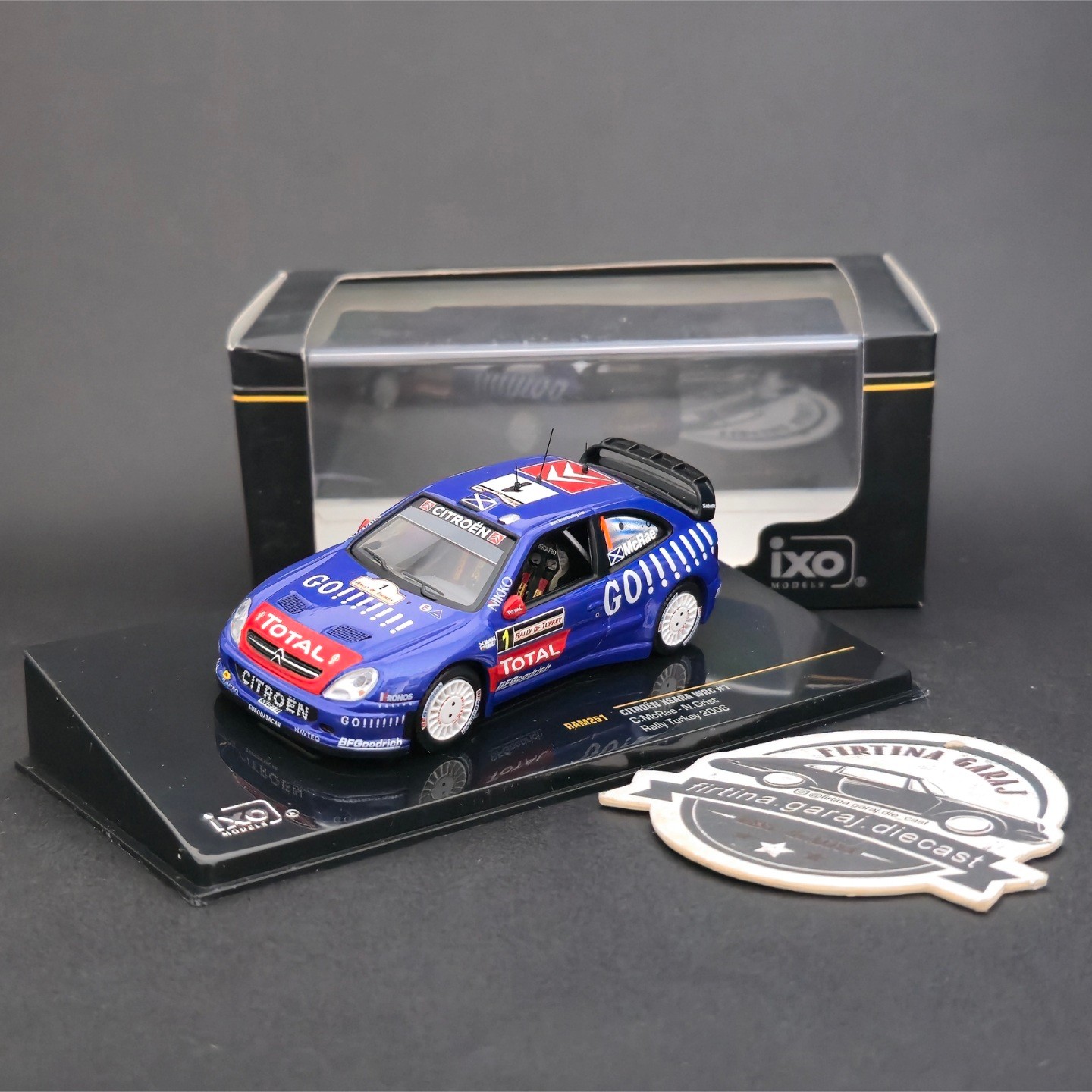 1:43 İxo Citroën Xsara WRC Colin McRae 2006 Türkiye Rallisi 