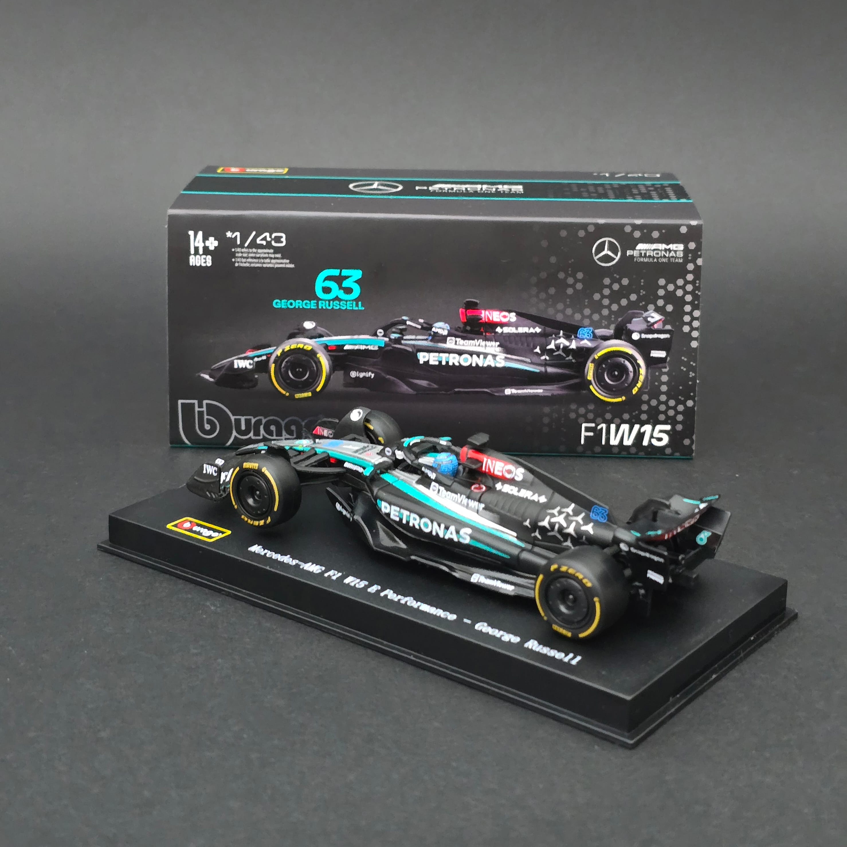 1:43 Mercedes AMG W15 George Russell 2024