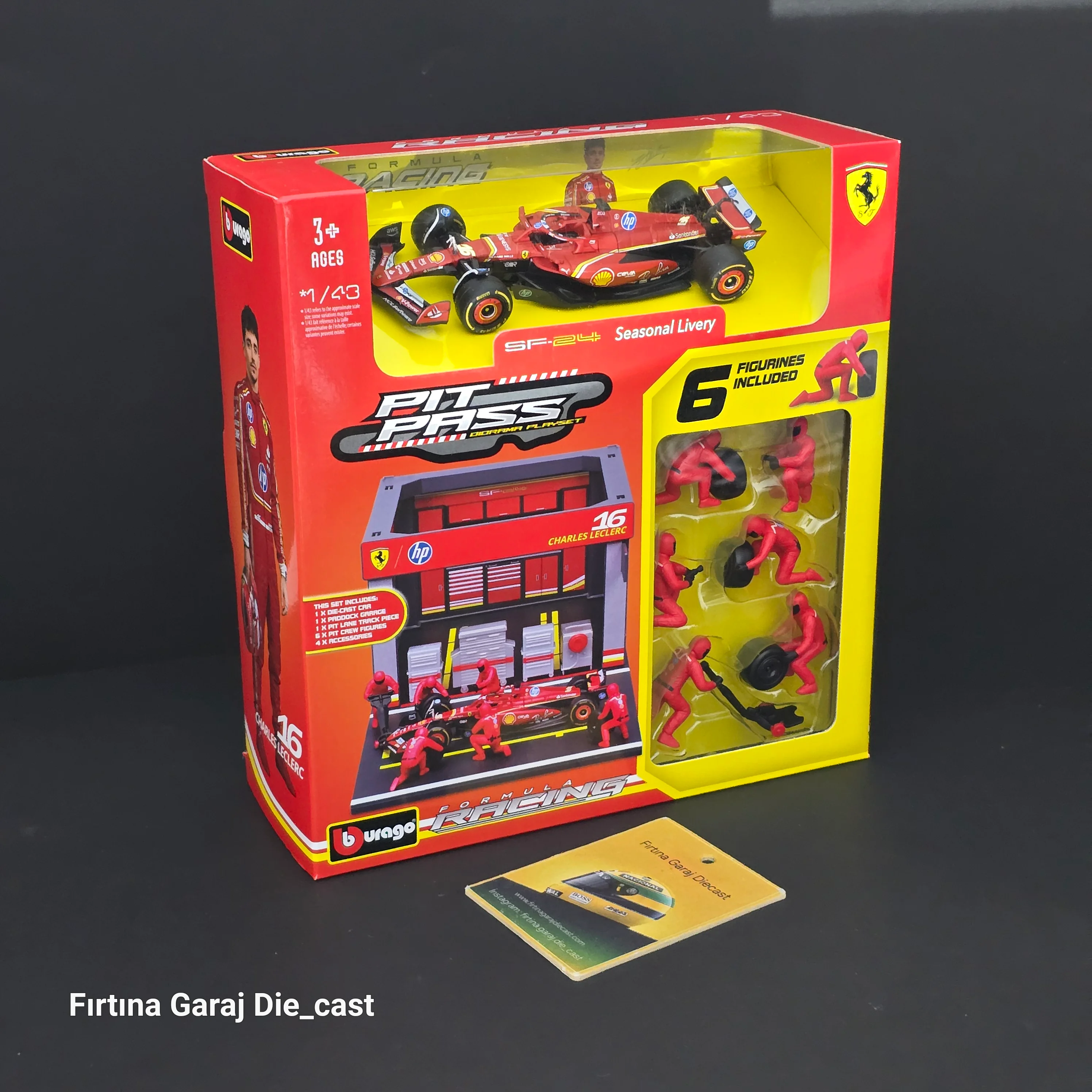 Ferrari 2024 Padok Garaj ve Pitstop Ekibi Seti 