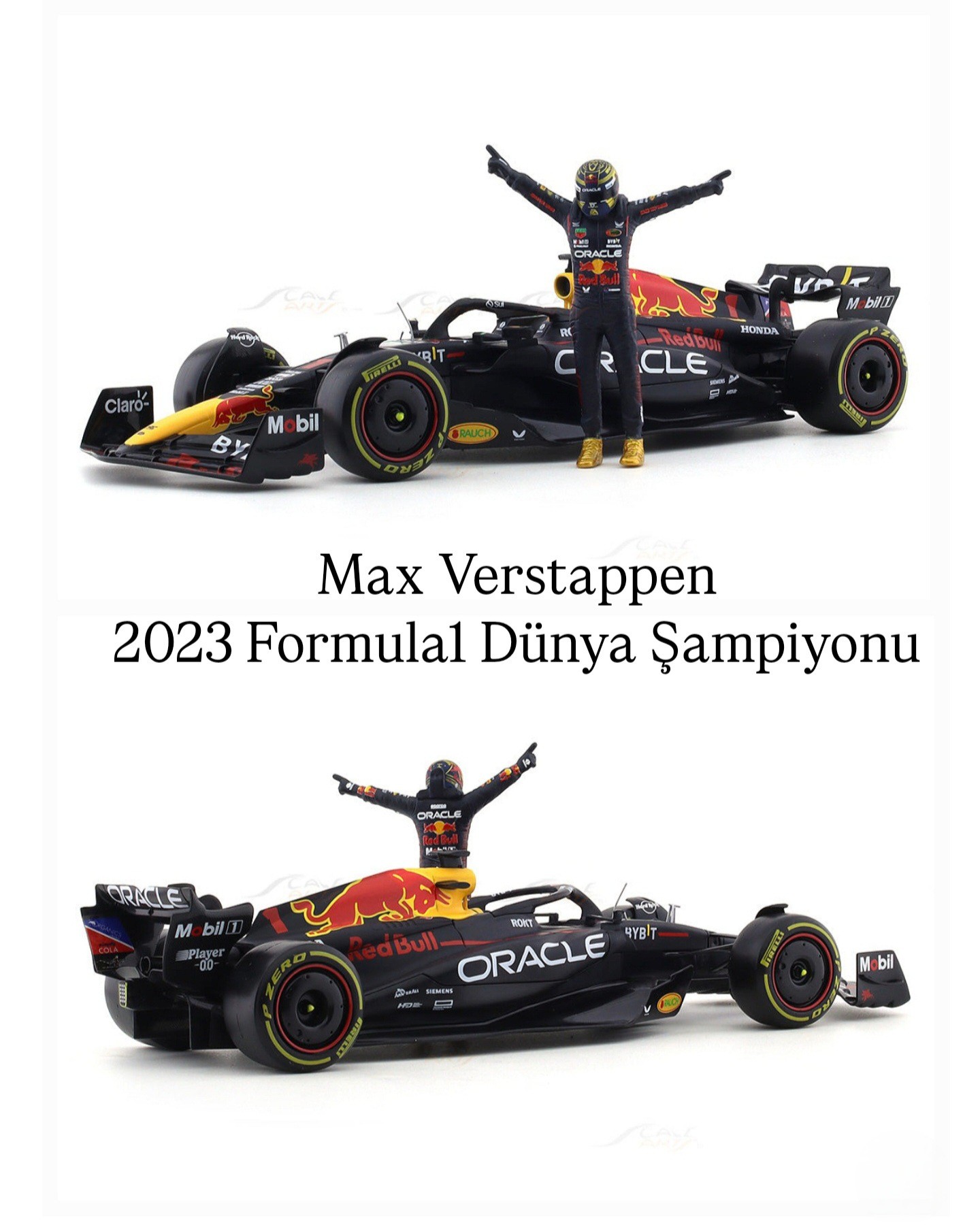 1:24 Redbull Oracle RB19 Max Verstappen 2023 Dünya Şampiyonu 