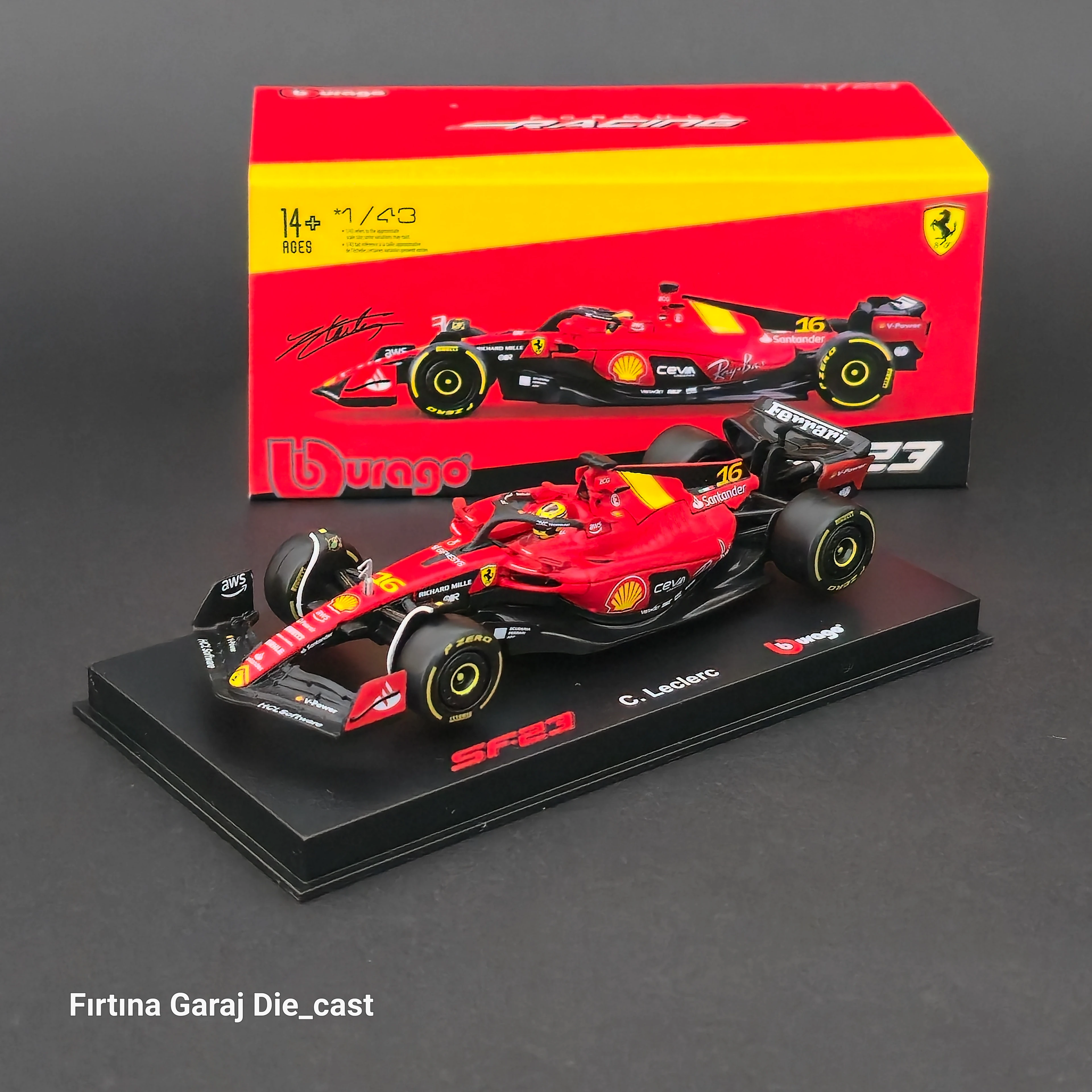 1:43 Ferrari SF23 2023 Monza GP Charles Leclerc 